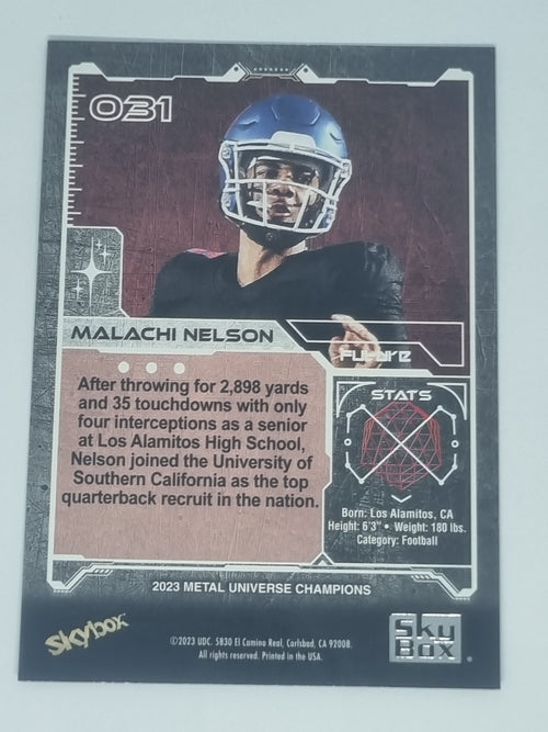 2023 Skybox Metal Universe Champions - #031 - Malachi Nelson