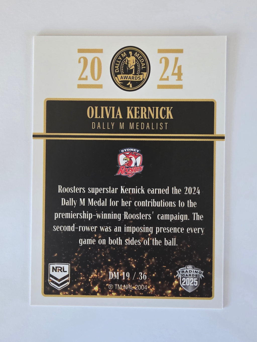 NRL 2025 Elite | 2024 Dally M Awards | #DM19 | Olivia Kernick | Roosters