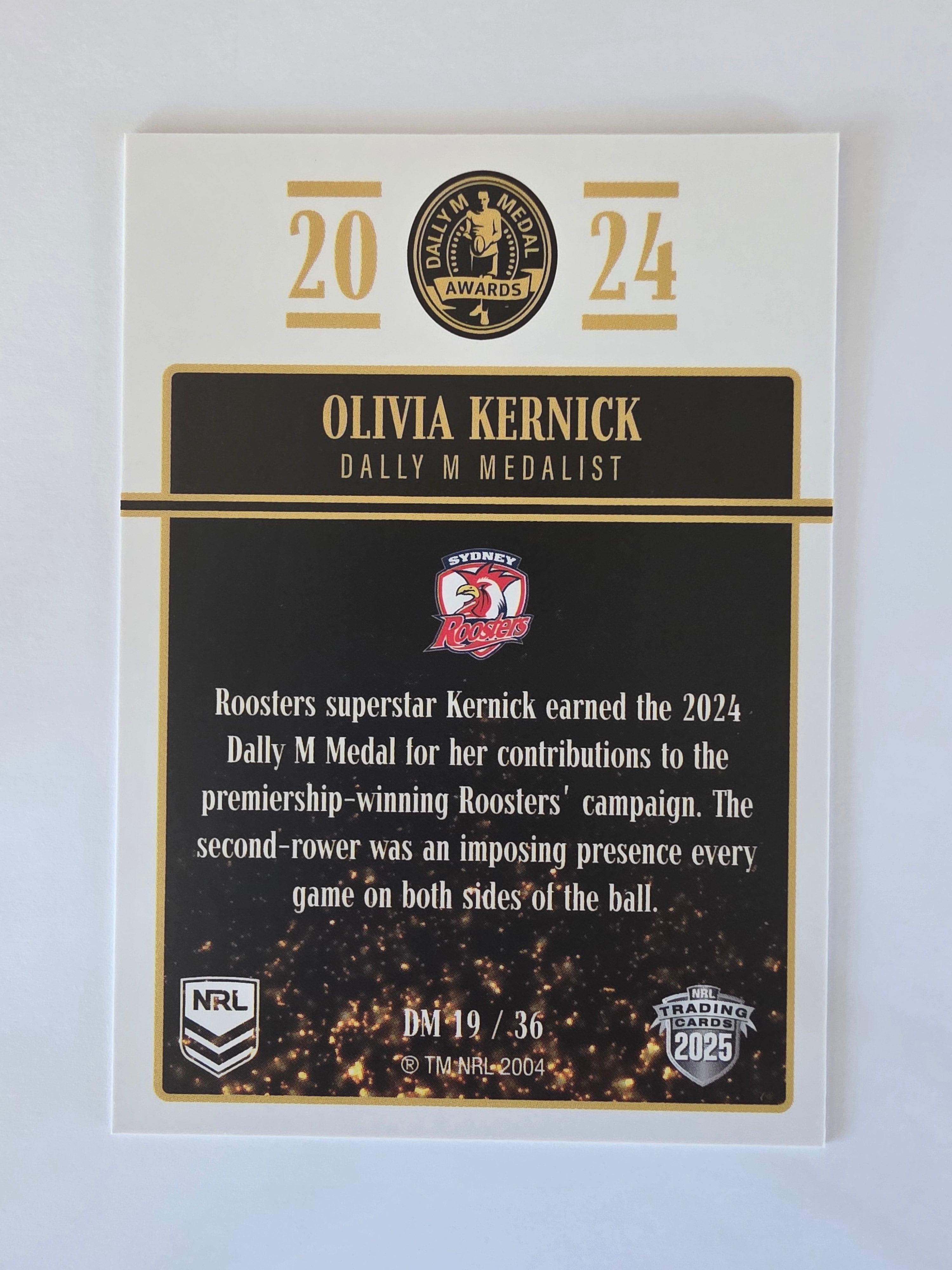 NRL 2025 Elite | 2024 Dally M Awards | #DM19 | Olivia Kernick | Roosters