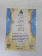 NRL 2025 Traders Titanium | NRLW Gold | #WG27 | Georgia Hale | #134/197 | Titans