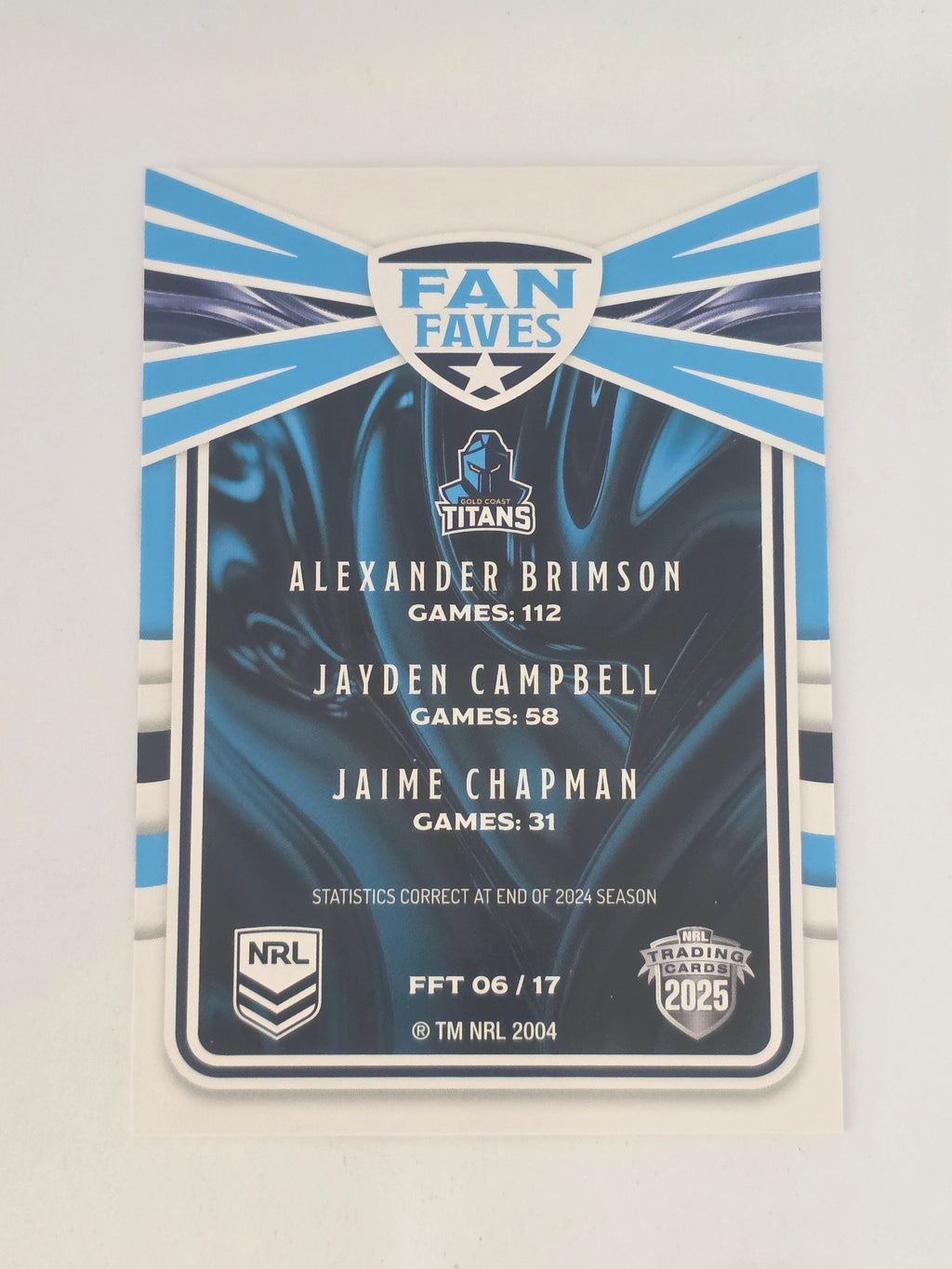 NRL 2025 Traders Titanium| Fan Favourites Team | #FFT6 | Titans
