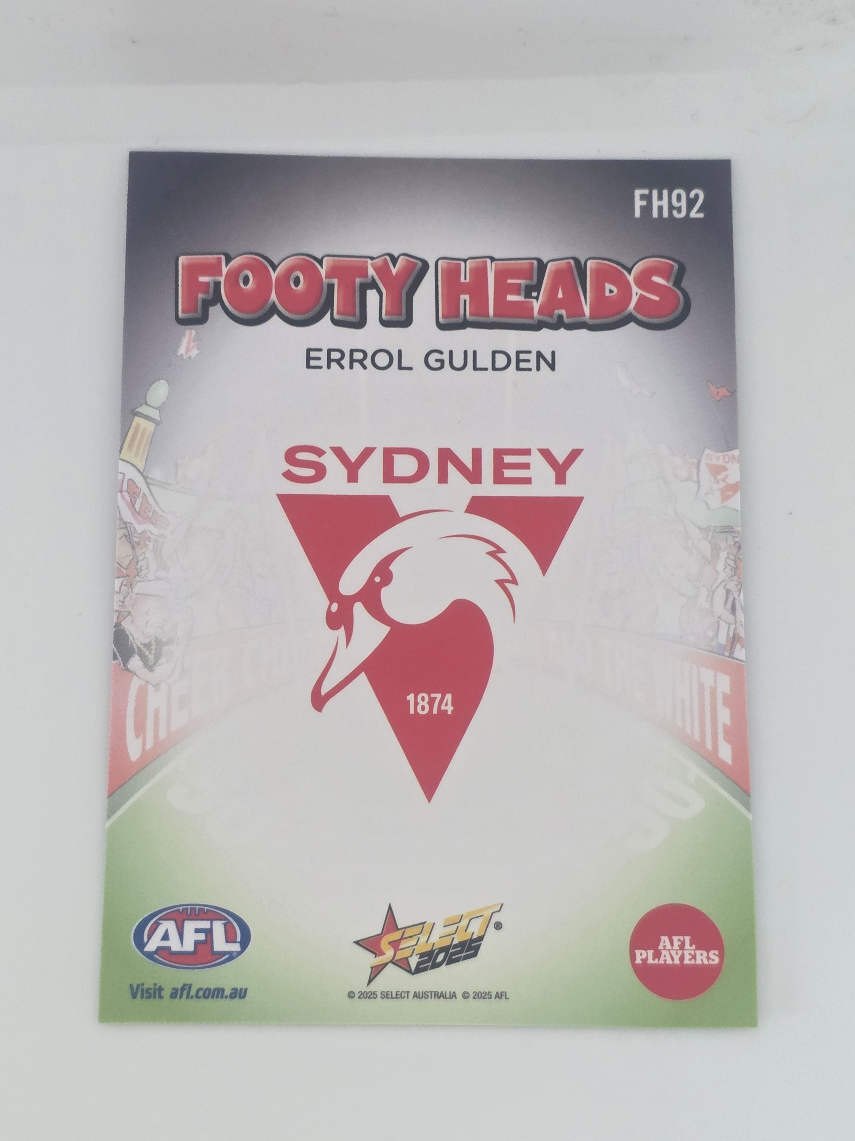 AFL Footy Stars 2025 | Footy Heads | #FH92 | E. Gulden | Sydney Swans