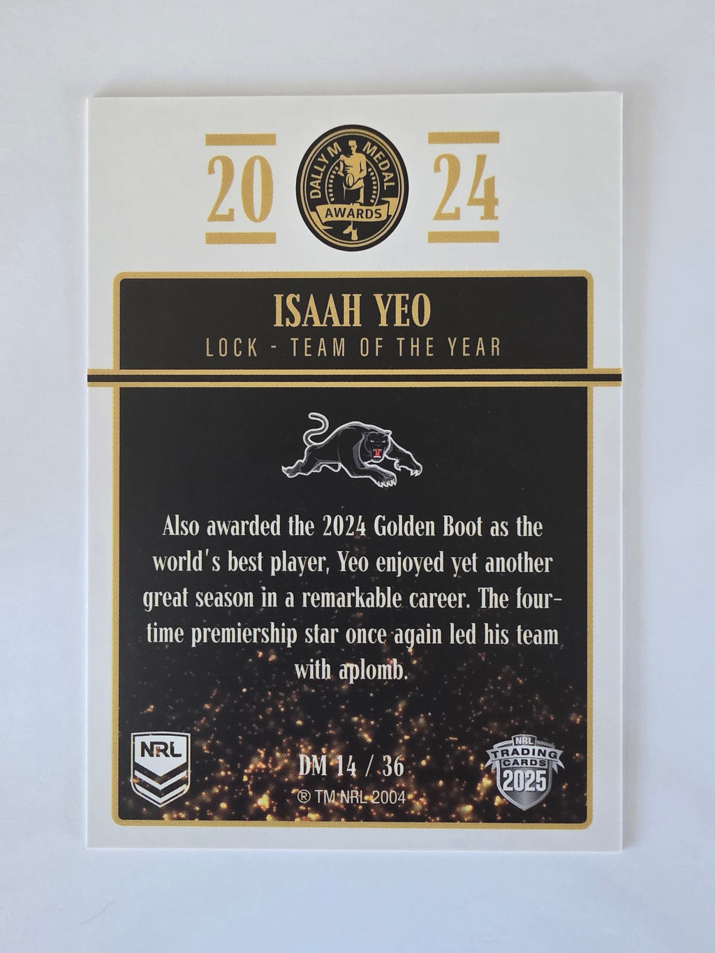 NRL 2025 Elite | 2024 Dally M Awards | #DM14 | Isaah Yeo | Panthers