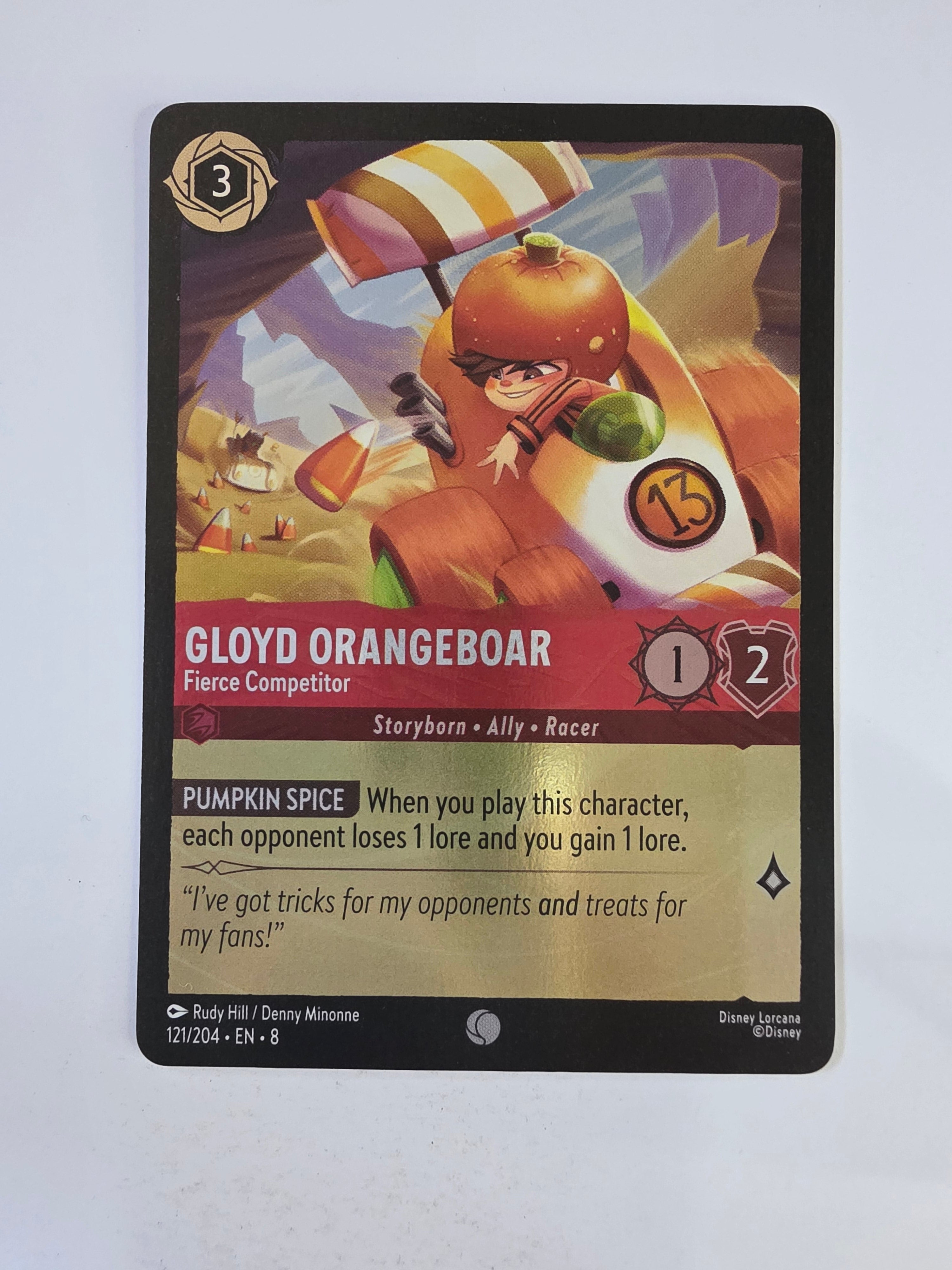 Disney Lorcana Reign of Jafar | Coldfoil | Gloyd Orangeboard Fierce Competitor | #121 | Common