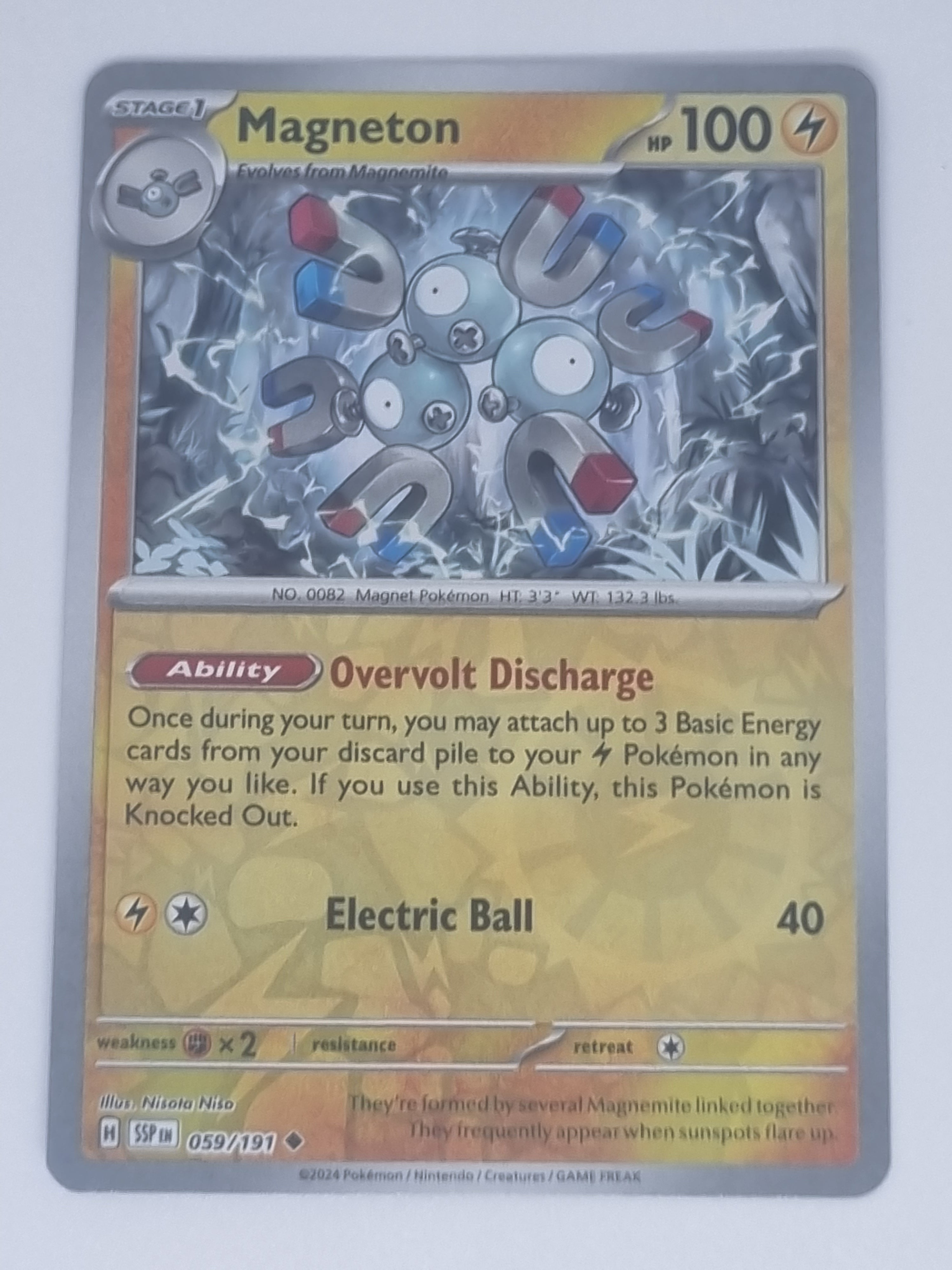 Pokemon TCG - Surging Sparks - #059/191 - Reverse Holo - Magneton - Uncommon