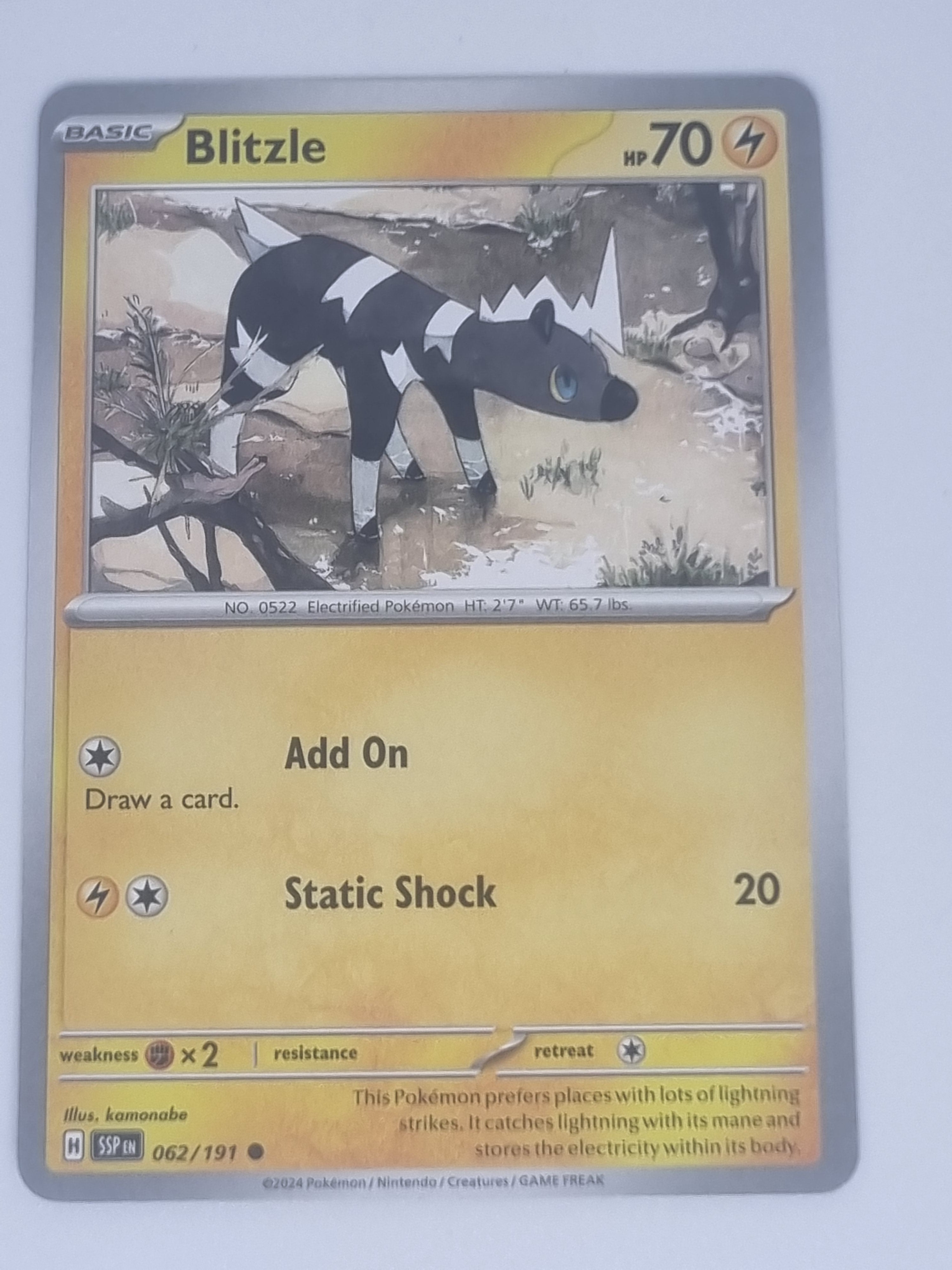 Pokemon TCG - Surging Sparks - #062/191 - Blitzle - Common