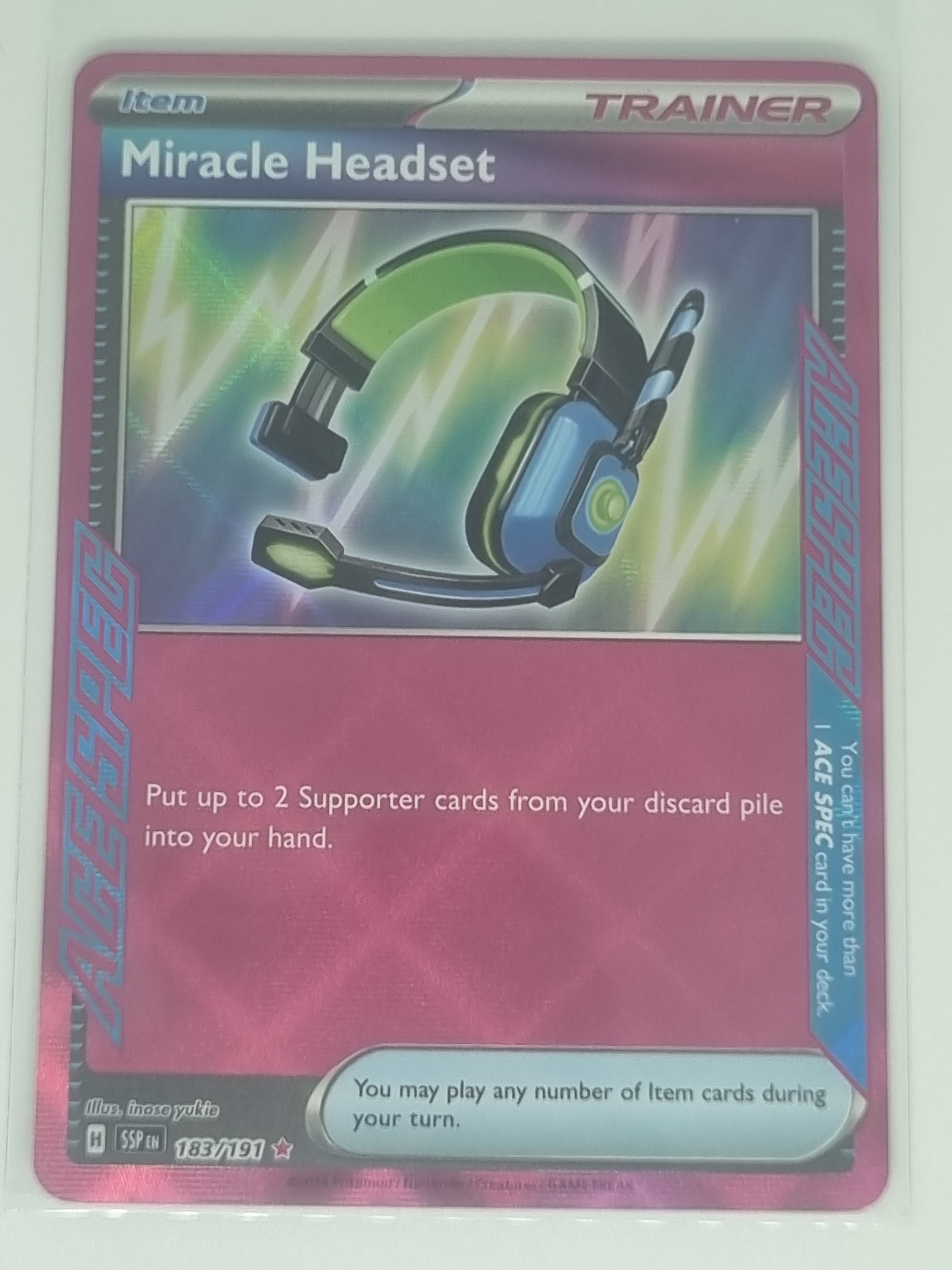 Pokemon TCG - Surging Sparks - #183/191 - Miracle Headset - ACE SPEC