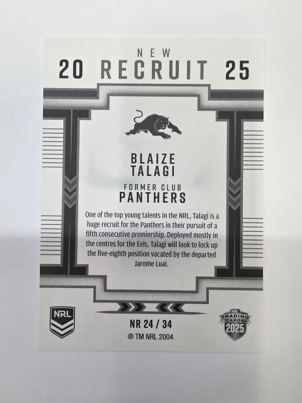 NRL 2025 Elite | New Recruits | #NR24 | Blaize Talagi | Panthers