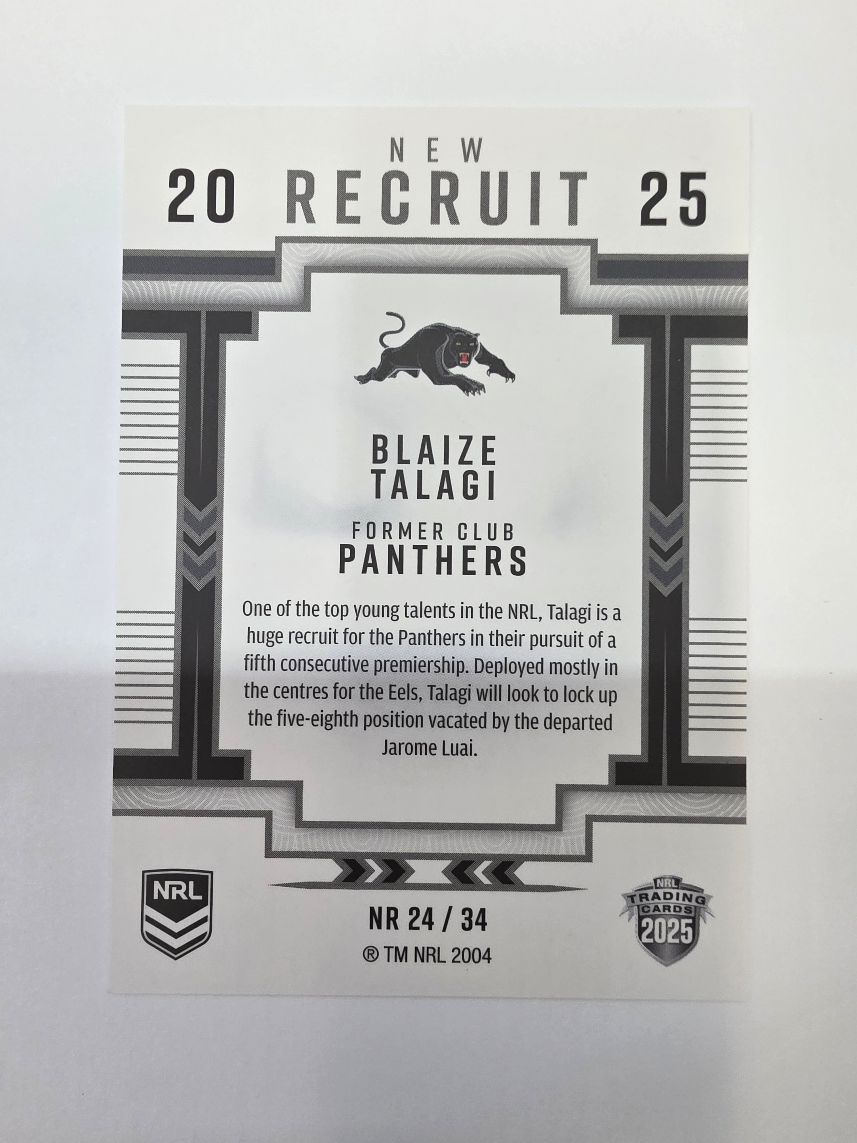 NRL 2025 Elite | New Recruits | #NR24 | Blaize Talagi | Panthers