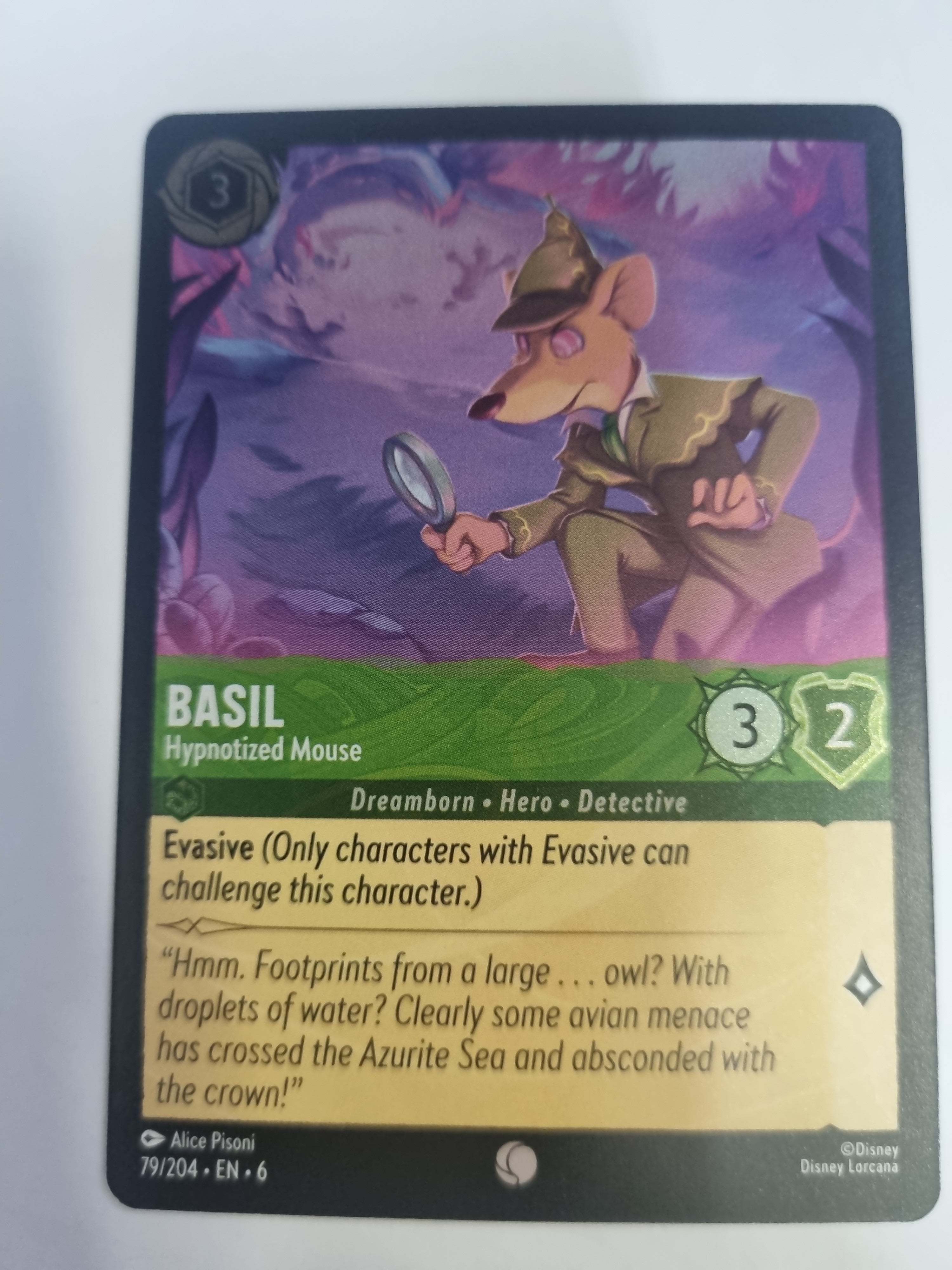 Lorcana Azurite Sea - COLDFOIL - Basil - Hypnotized Mouse - #79/204 - Common