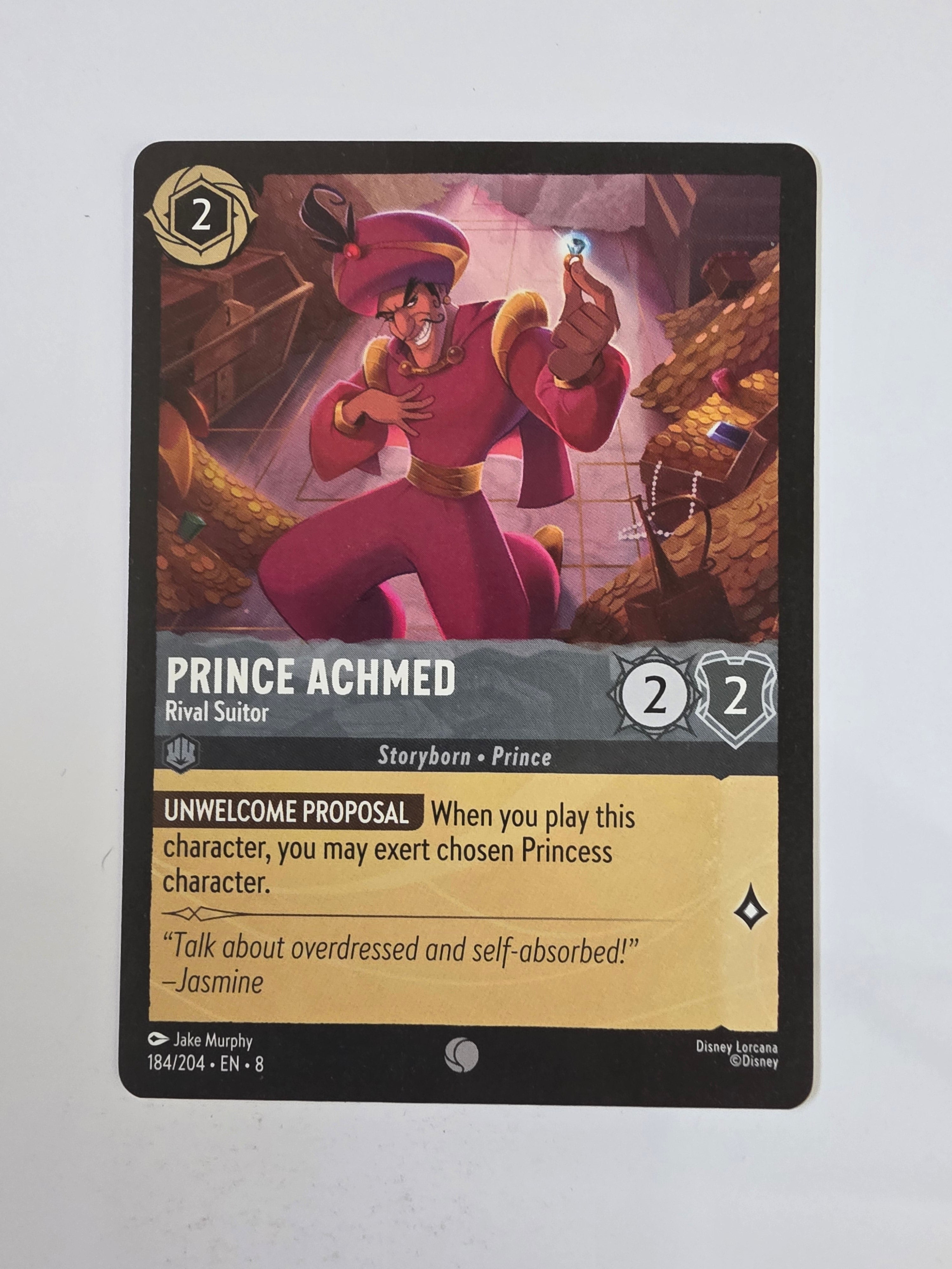 Disney Lorcana Reign of Jafar | Prince Achmed Rival Suitor | #184 | Common