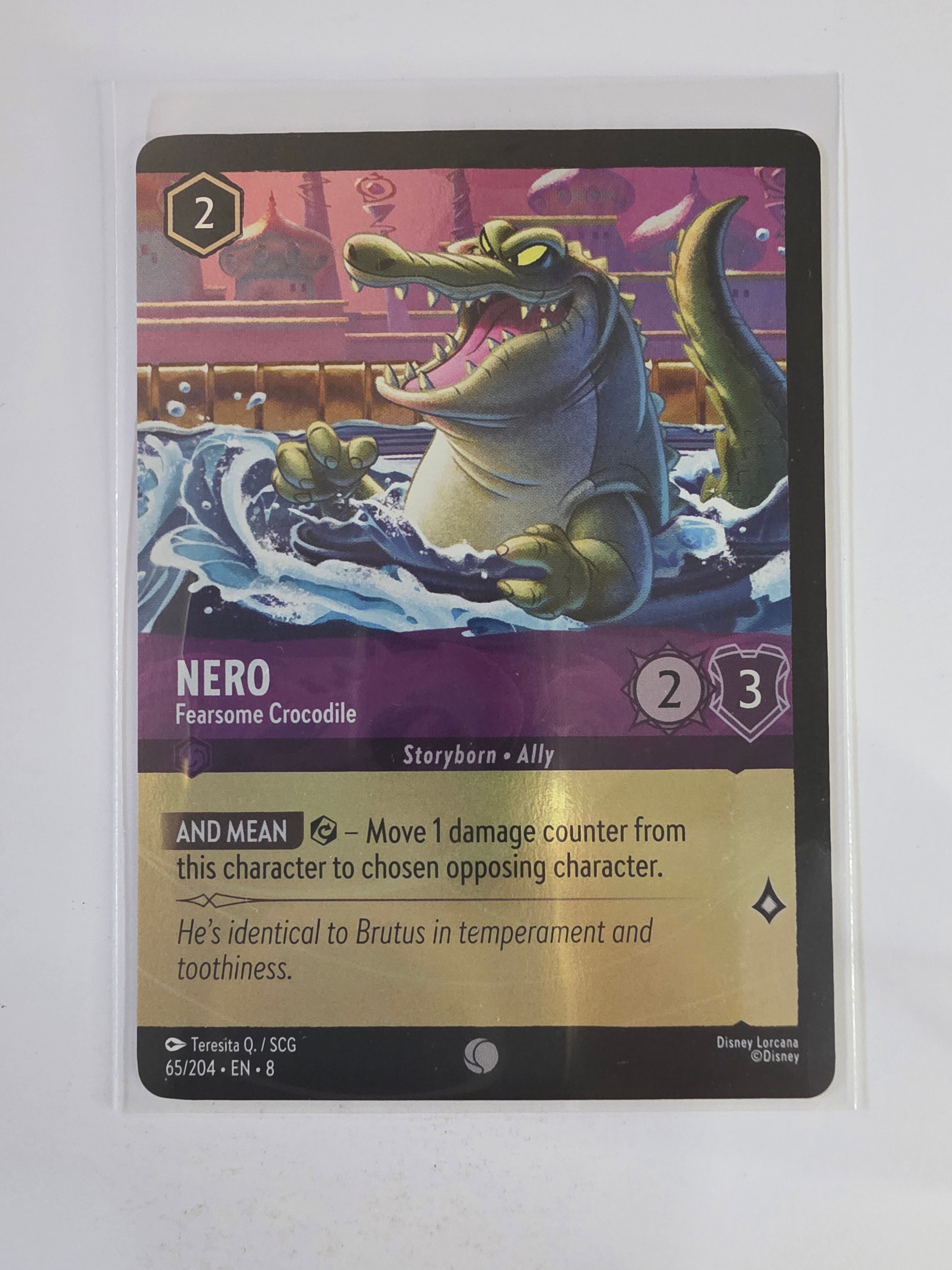 Disney Lorcana Reign of Jafar | Coldfoil | Nero Fearsome Crocodile | #065 | Common