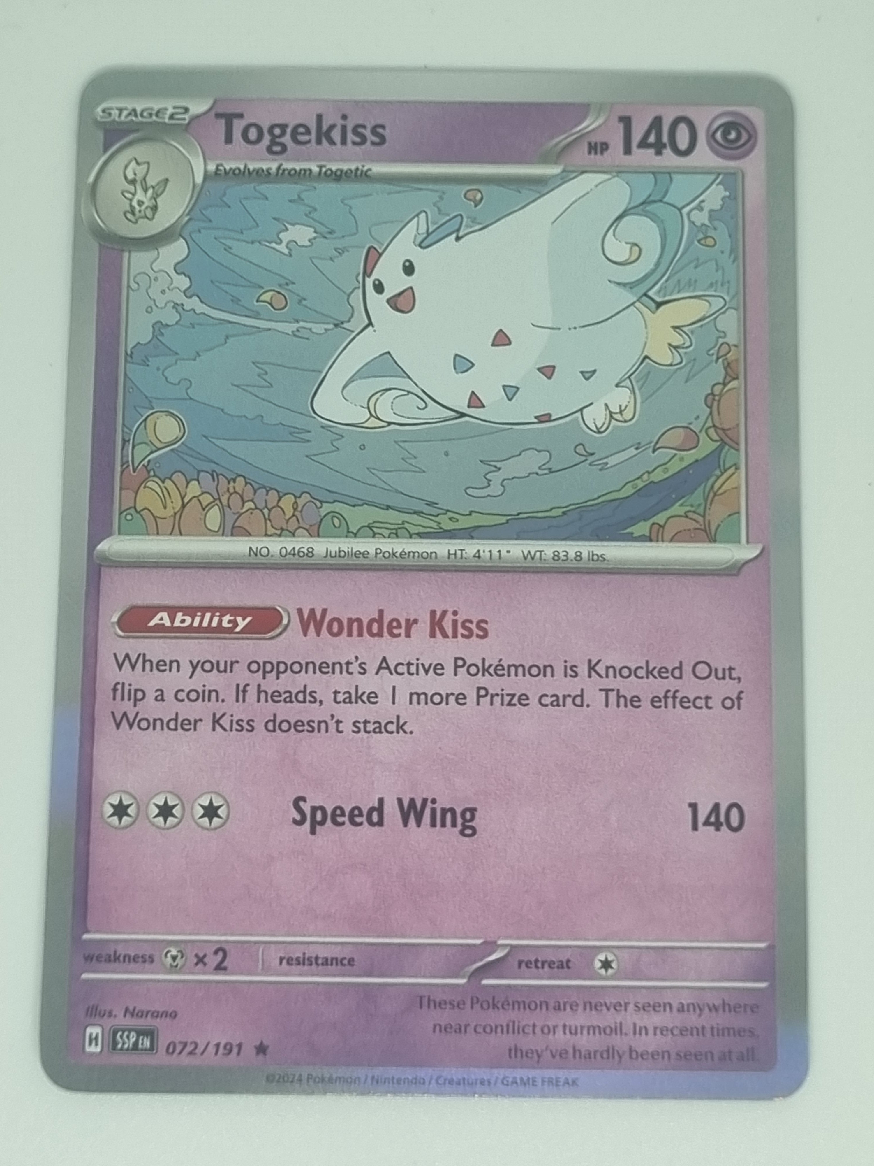 Pokemon TCG - Surging Sparks - #072/191 - Togekiss - Rare