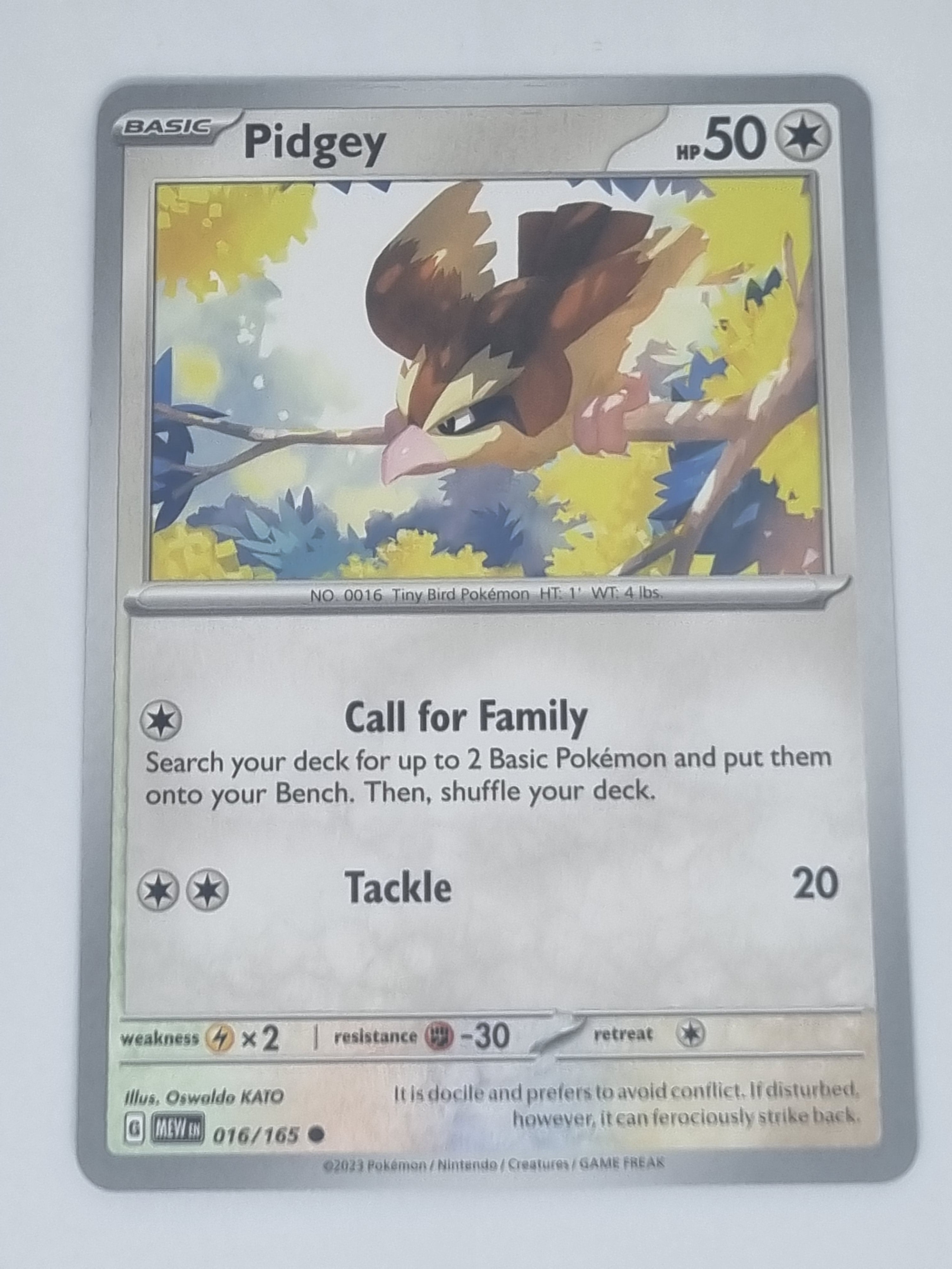Pokemon TCG - Pokemon 151 - #016/165 - Pidgey - Common