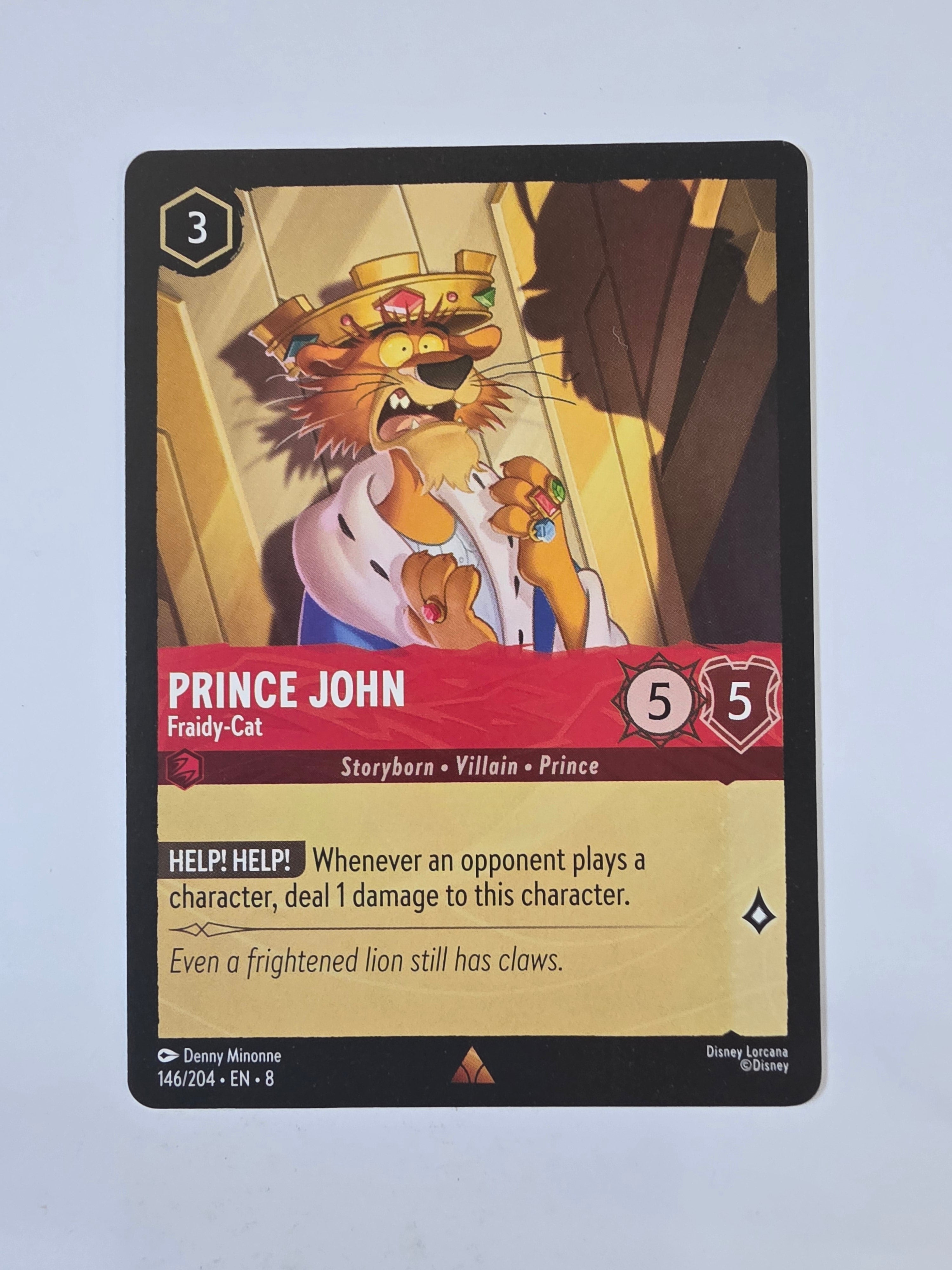 Disney Lorcana Reign of Jafar | Prince John Fraidy-Cat | #146 | Rare
