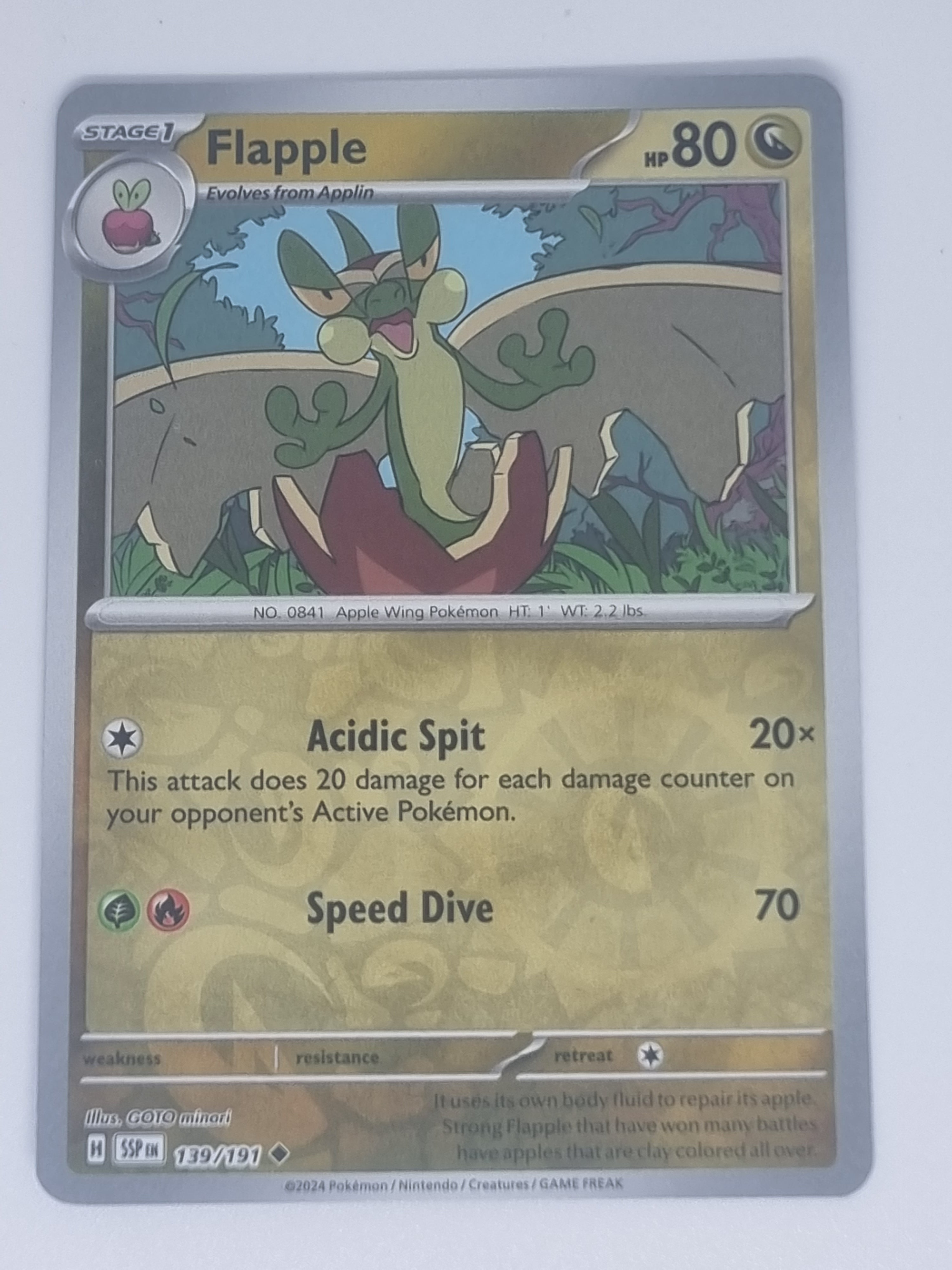 Pokemon TCG - Surging Sparks - #139/191 - Reverse Holo - Flapple - Uncommon