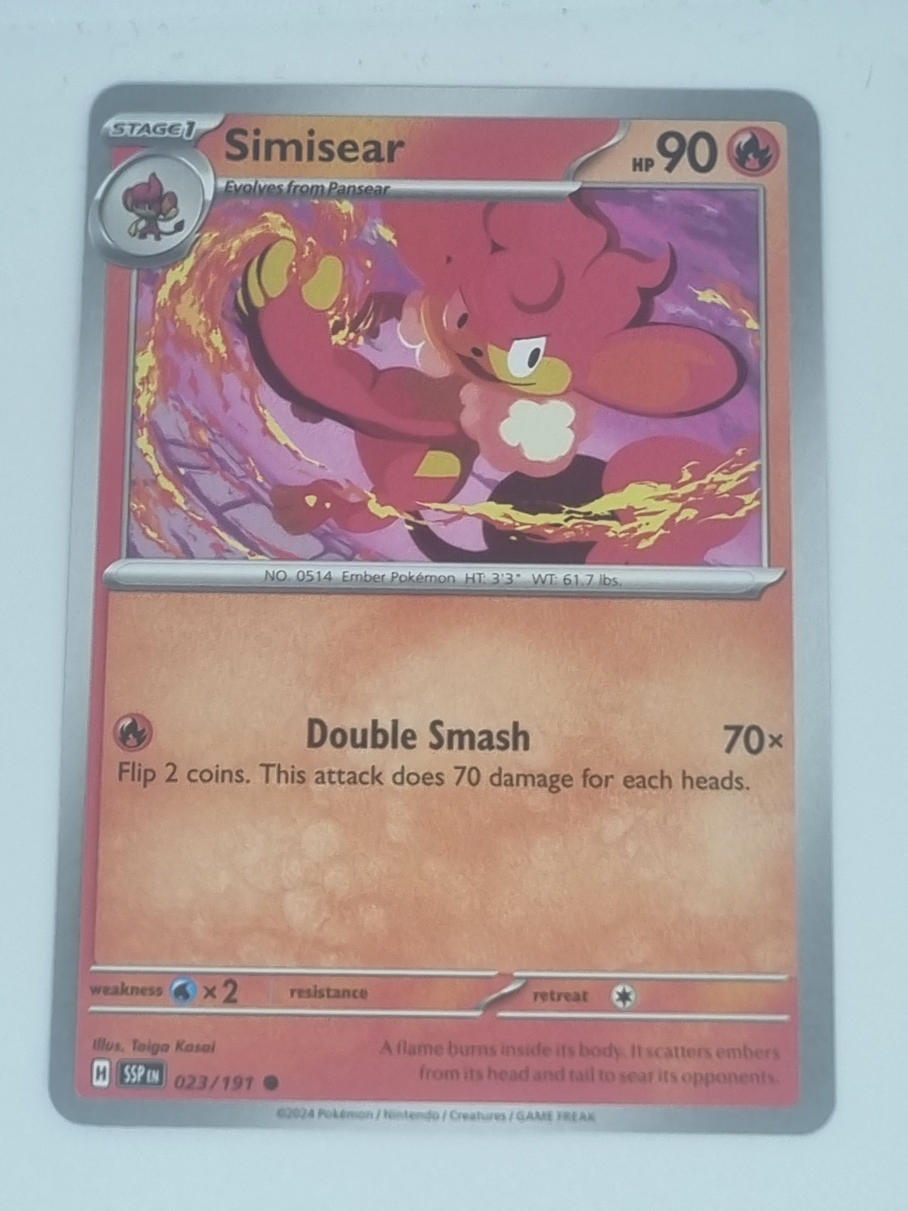 Pokemon TCG - Surging Sparks - #023/191 - Simisear - Common