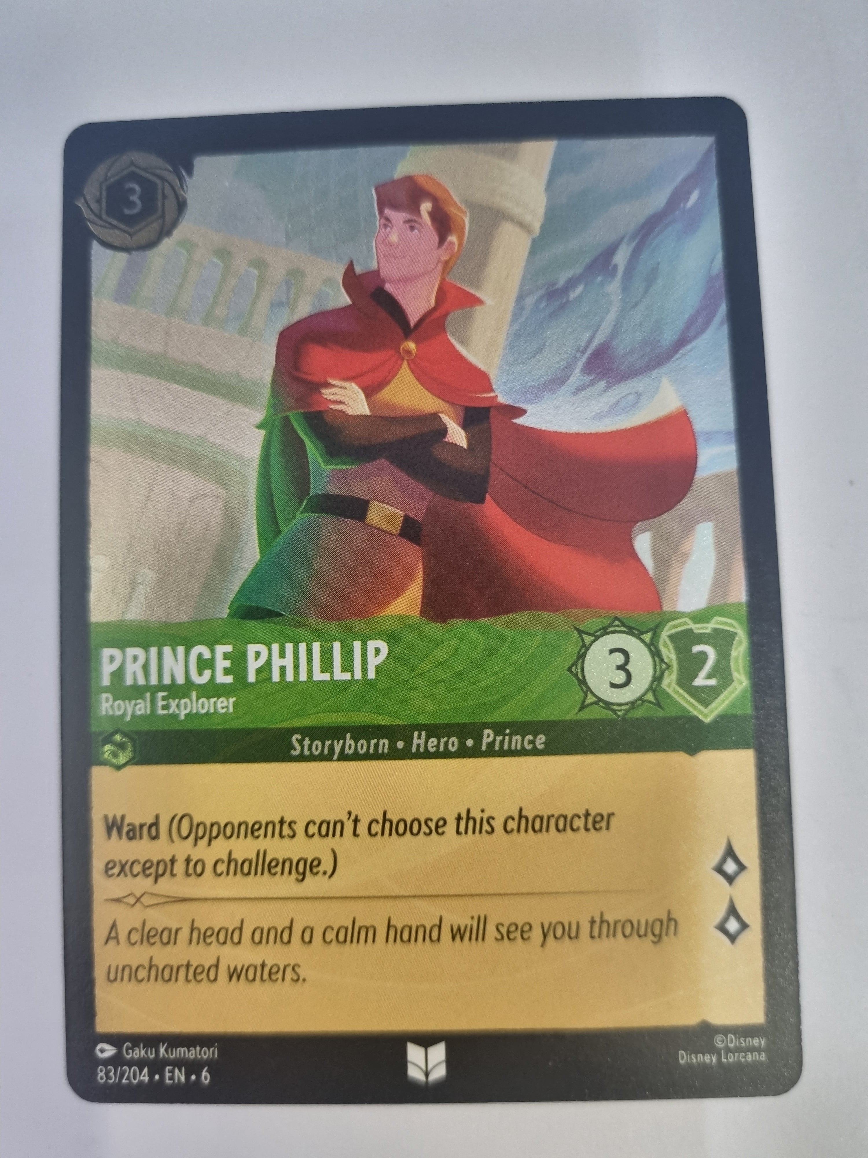 Lorcana Azurite Sea - COLDFOIL - Prince Phillip - Royal Explorer - 83/204 Common