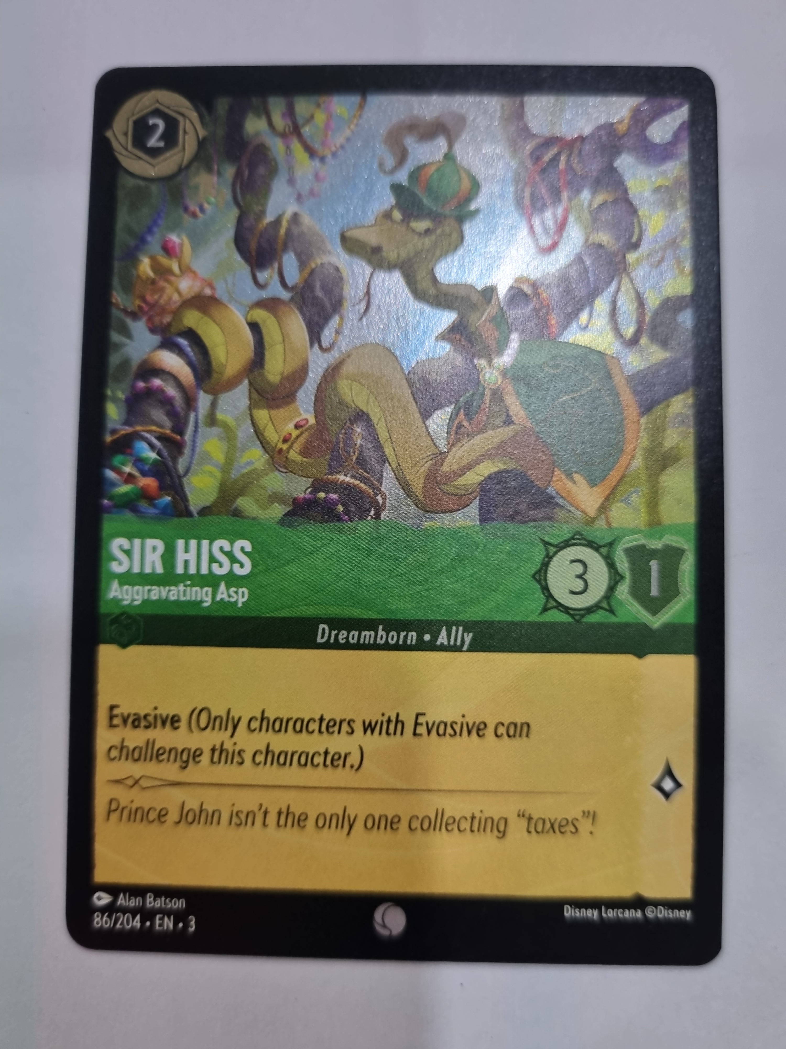 Into the Inklands - Coldfoil - Sir Hiss - Aggravating Asp - 086/204 Common