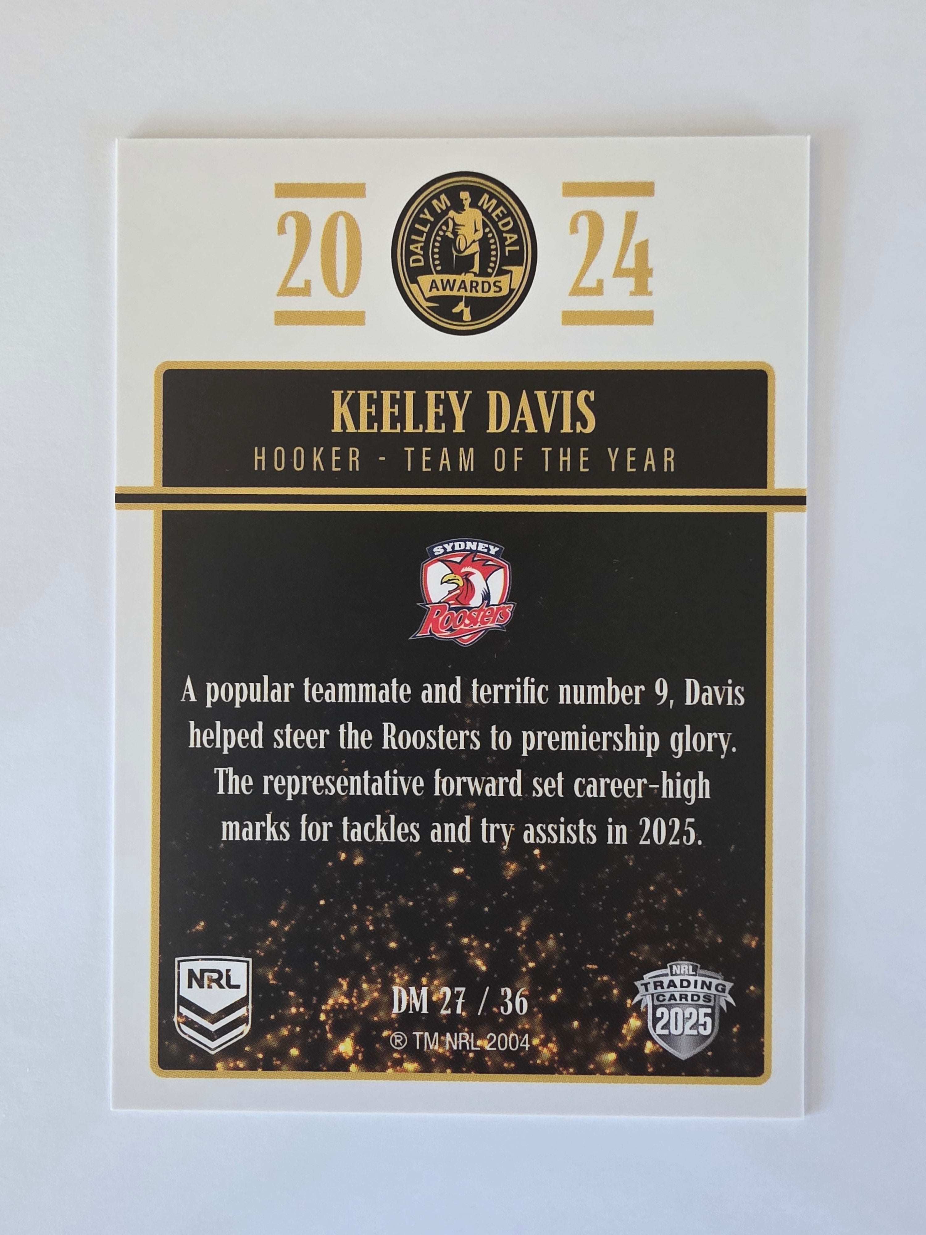 NRL 2025 Elite | 2024 Dally M Awards | #DM27 | Keeley Davis | Roosters