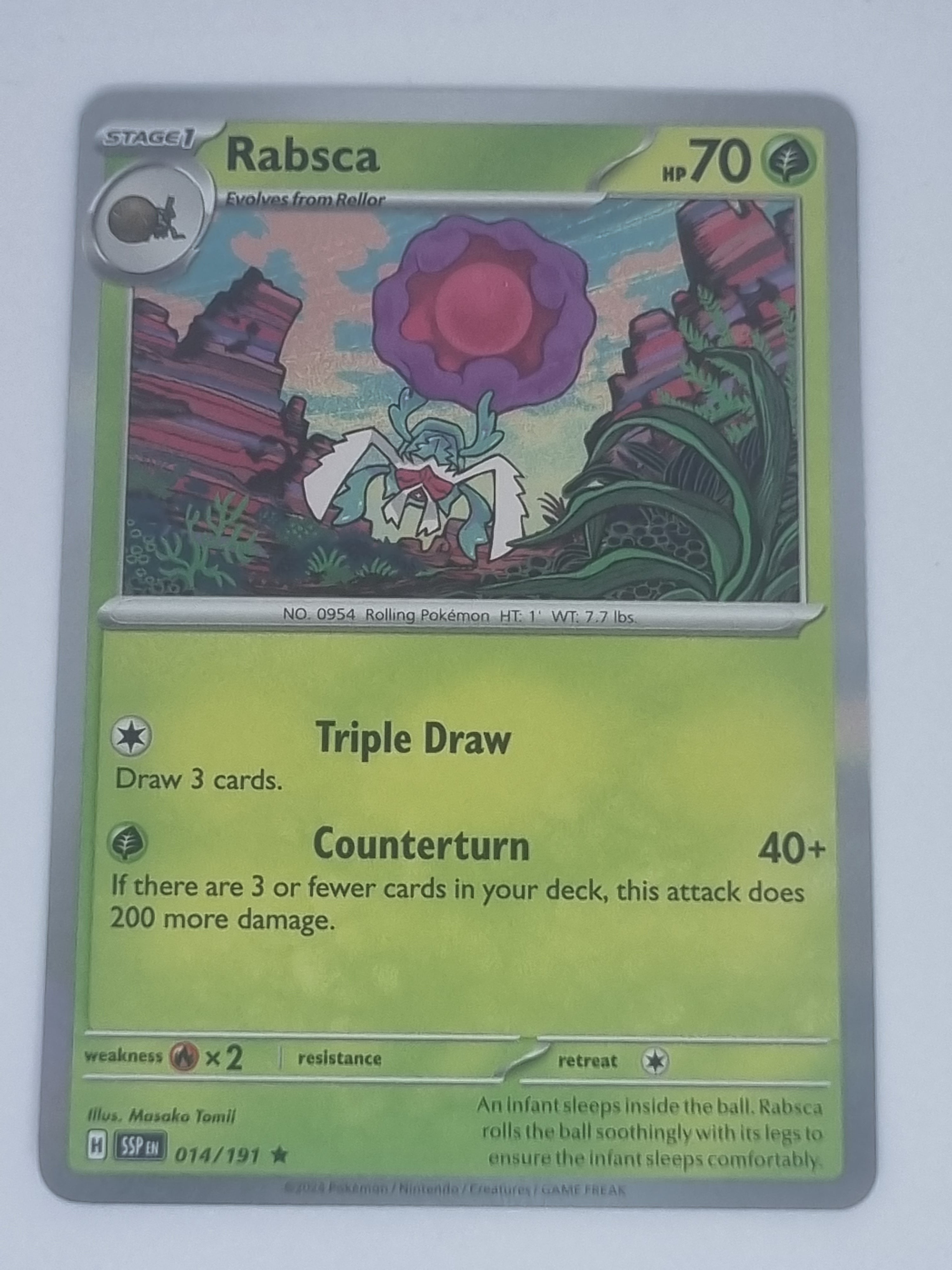Pokemon TCG - Surging Sparks - #014/191 - Rabsca - Rare