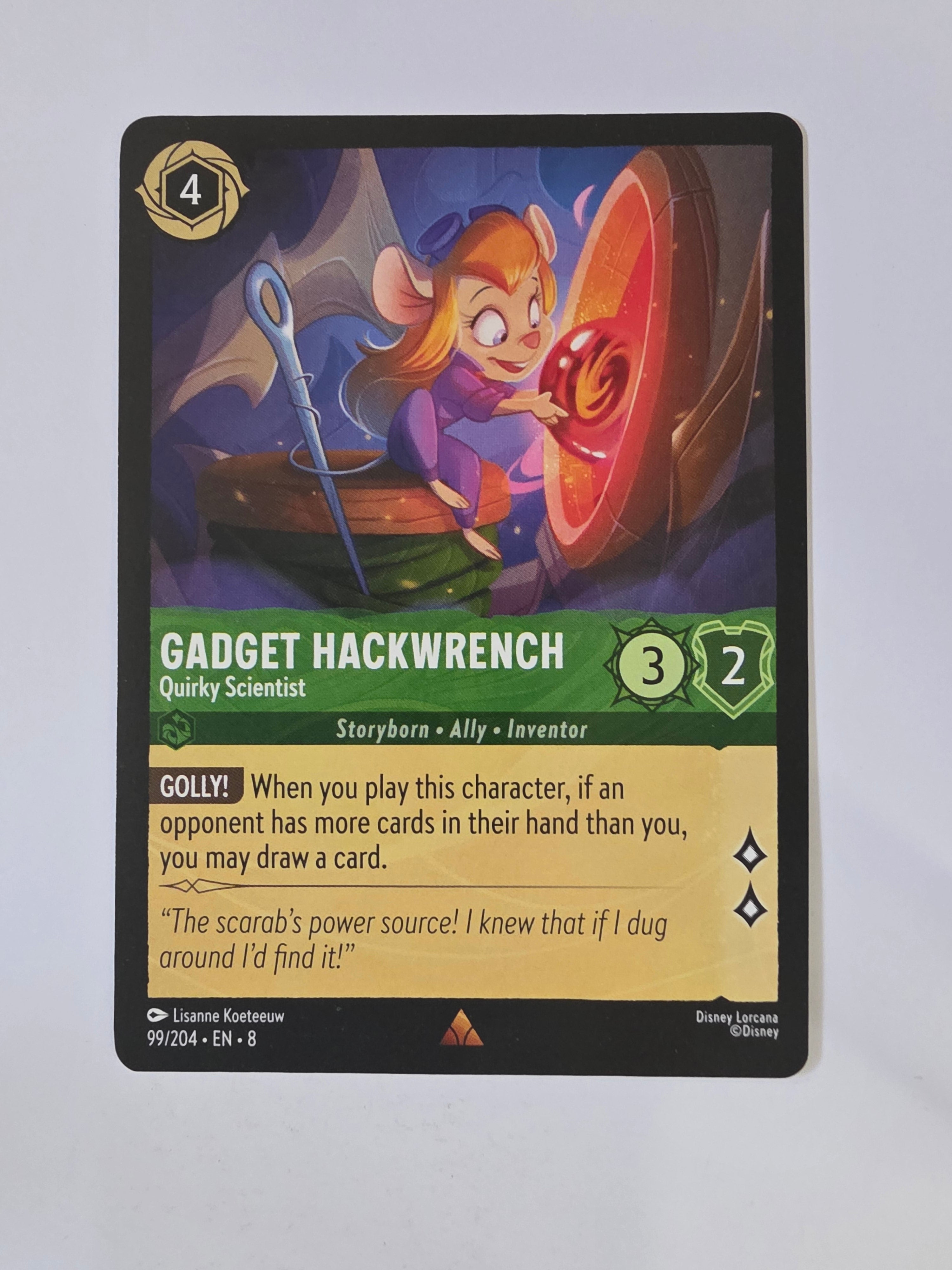 Disney Lorcana Reign of Jafar | Gadget Hackwrench Quirky Scientist | #099 | Rare