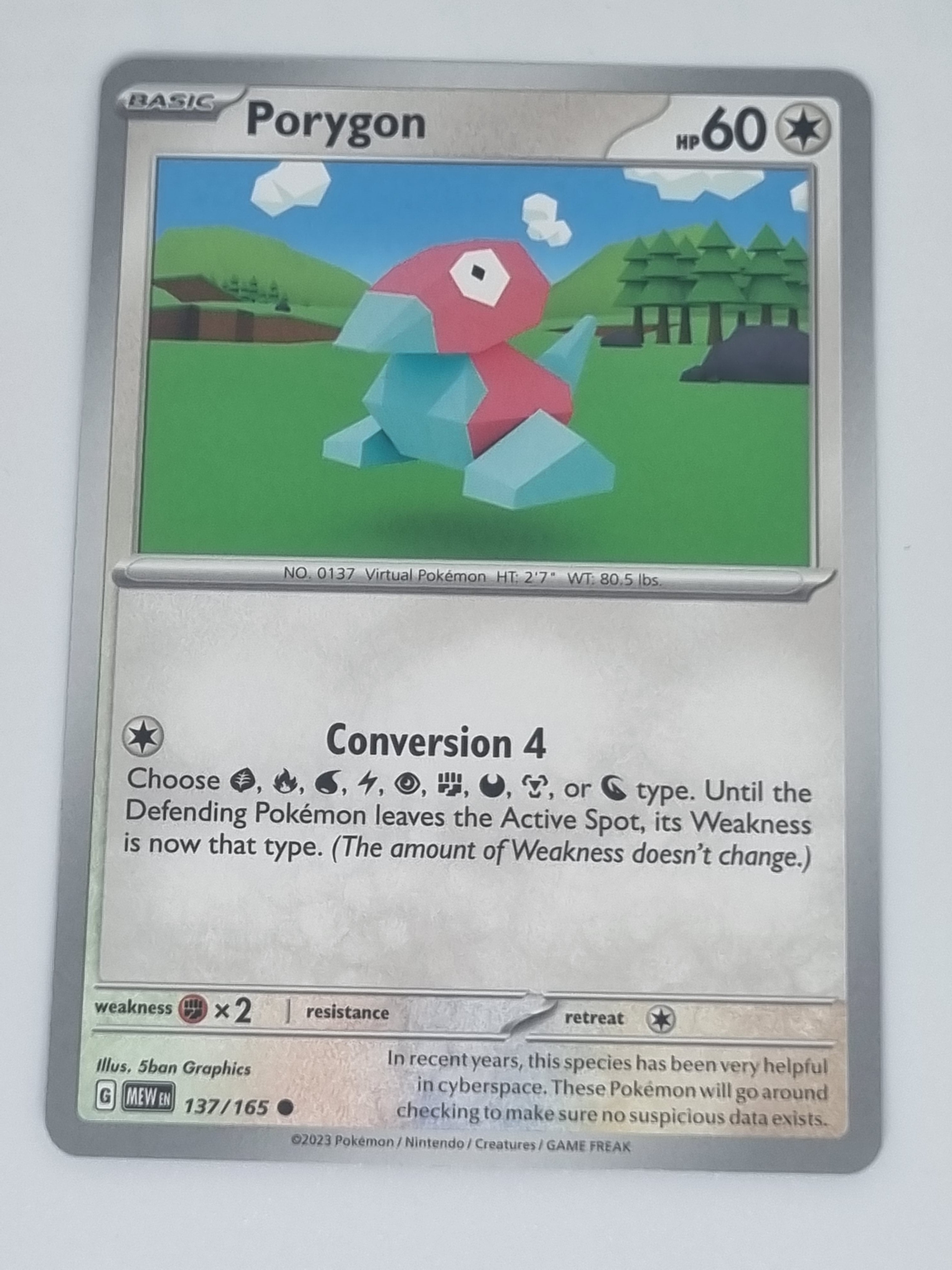 Pokemon TCG - Pokemon 151 - #137/165 - Porygon - Common