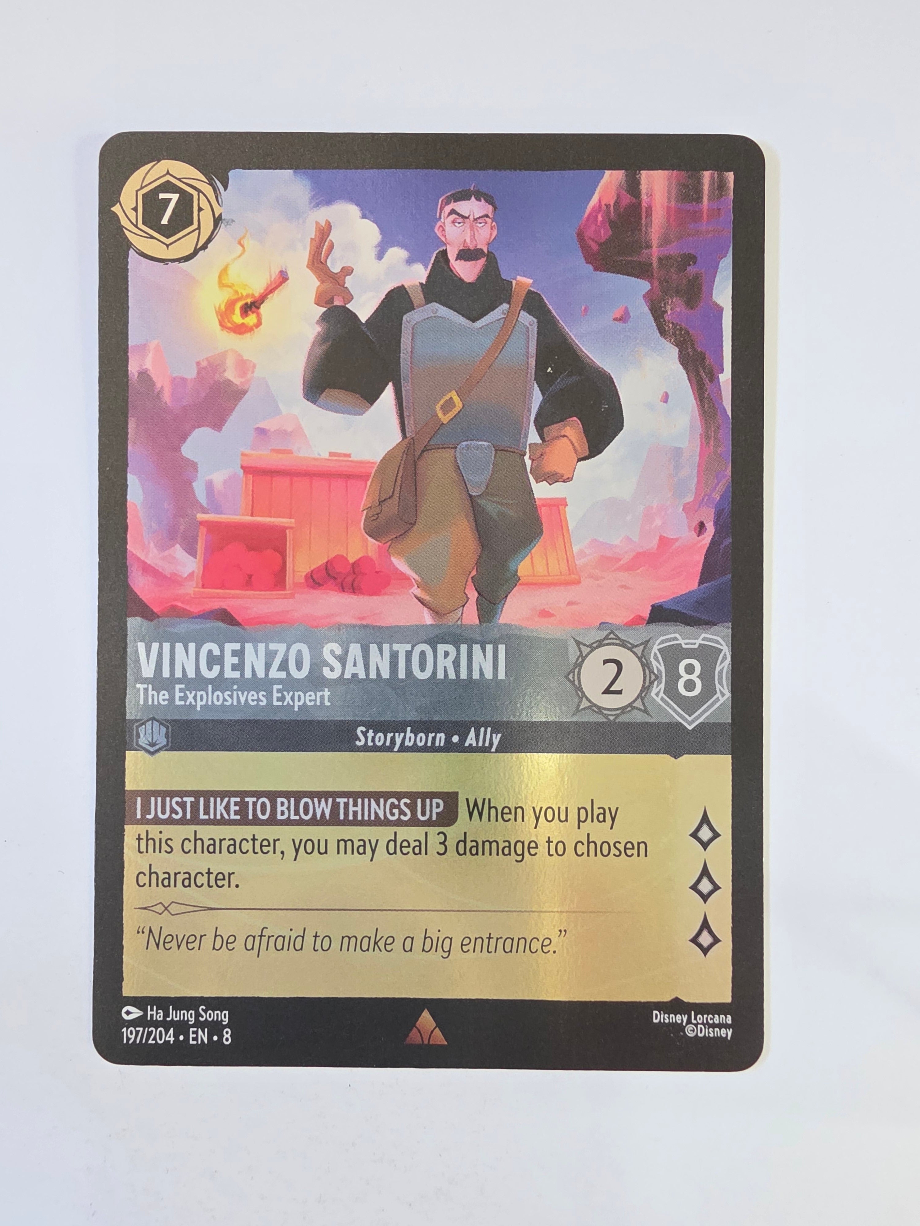 Disney Lorcana Reign of Jafar | Coldfoil | Vincenzo Santorini The Explosives Expert | #197 | Rare