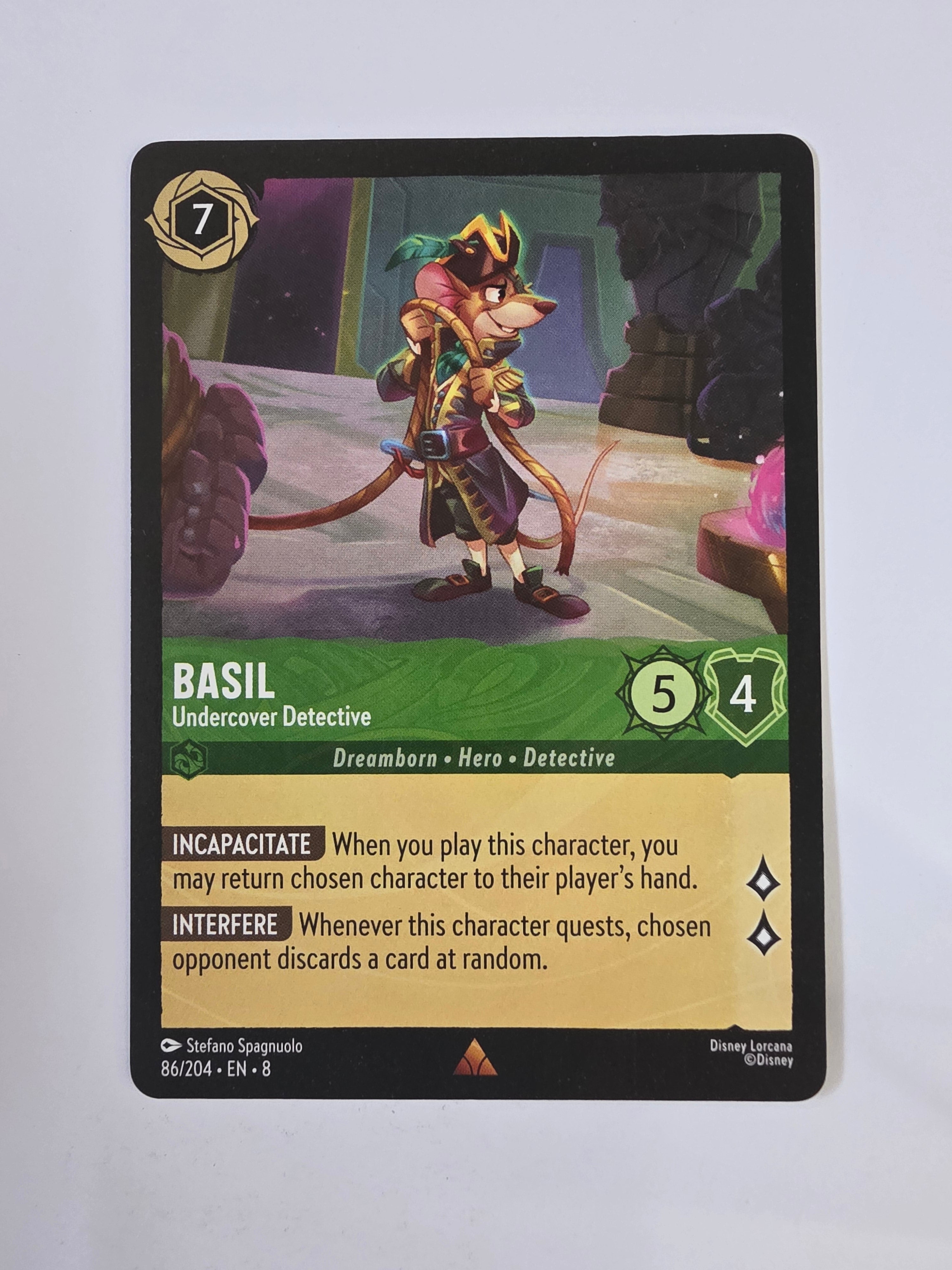 Disney Lorcana Reign of Jafar | Basil Undercover Detective | #086 | Rare