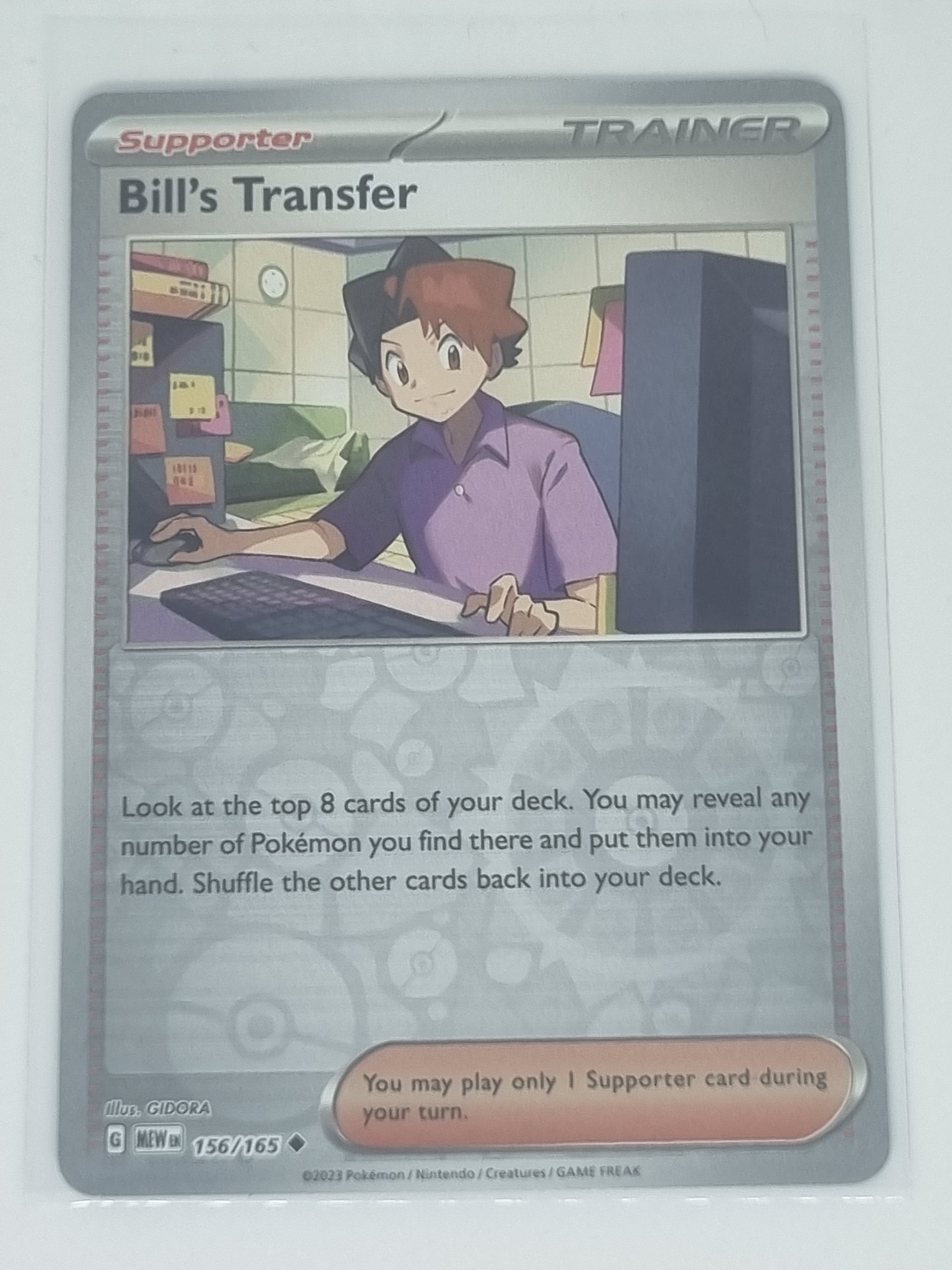 Pokemon TCG - Pokemon 151 - #156/165 - Reverse Holo - Bill's Transfer - Uncommon