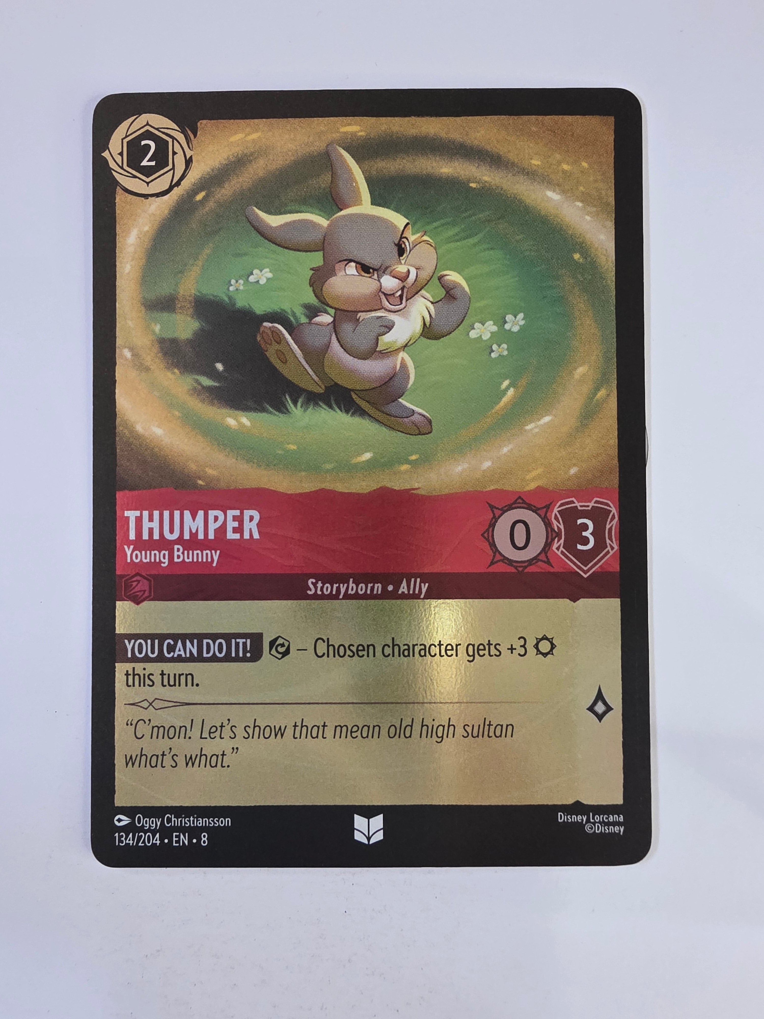 Disney Lorcana Reign of Jafar | Coldfoil | Thumper Young Bunny | #134 | Uncommon
