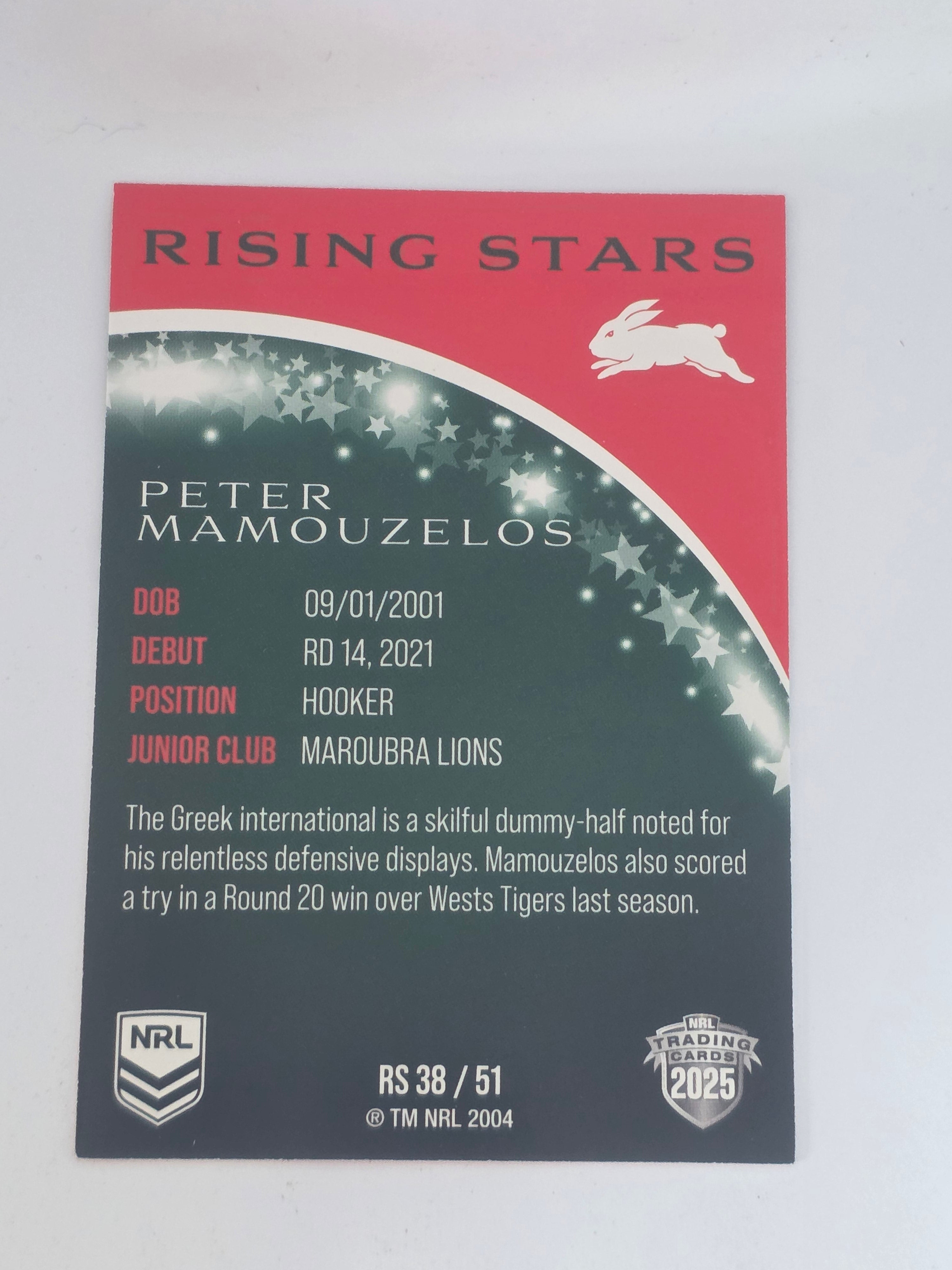 NRL 2025 Traders | Rising Stars | #RS38 | Peter Mamouzelos | Rabbitohs
