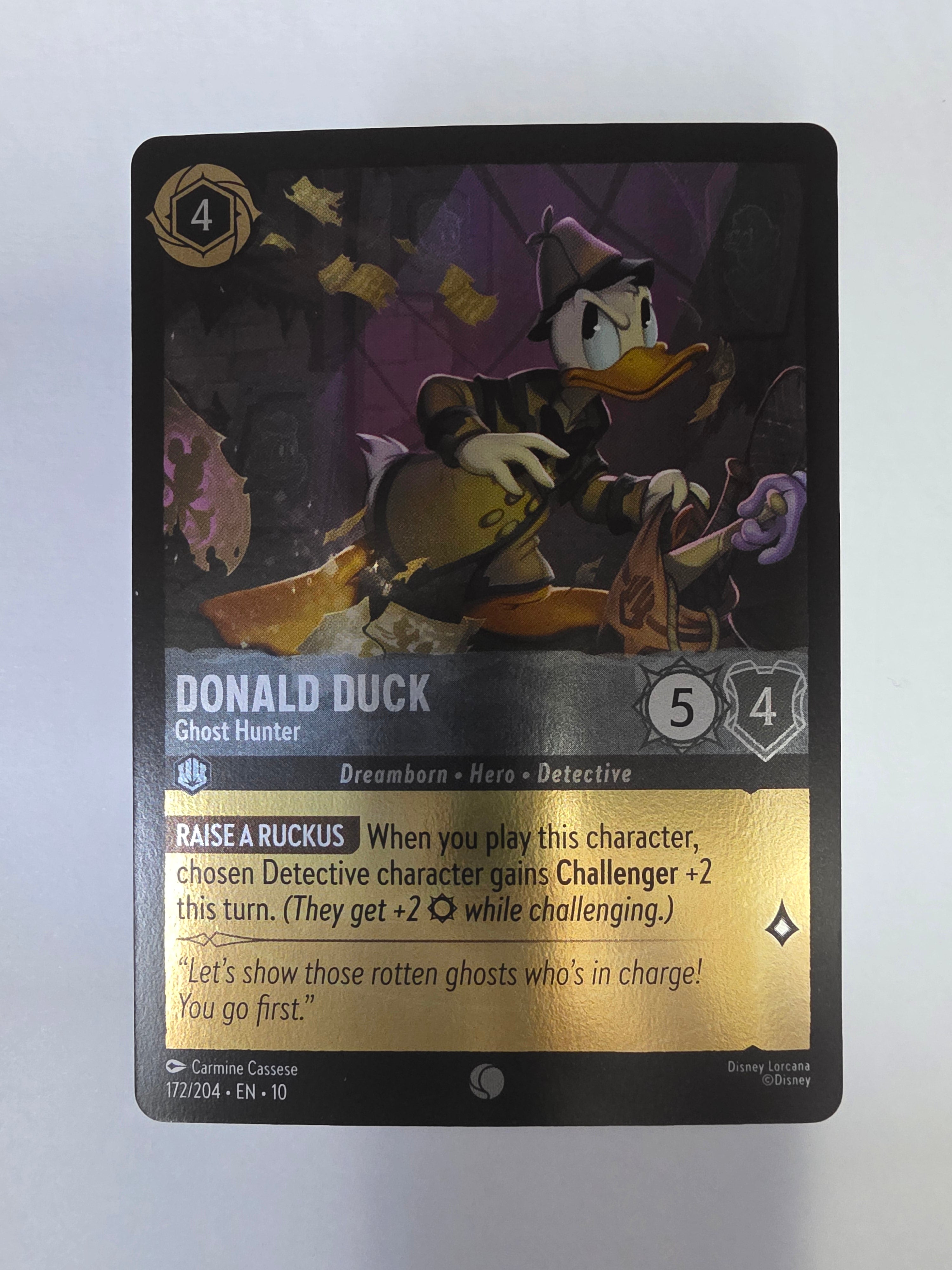 Lorcana Whispers in the Well #172/204 COLDFOIL Donald Duck - Ghost Hunter | Common
