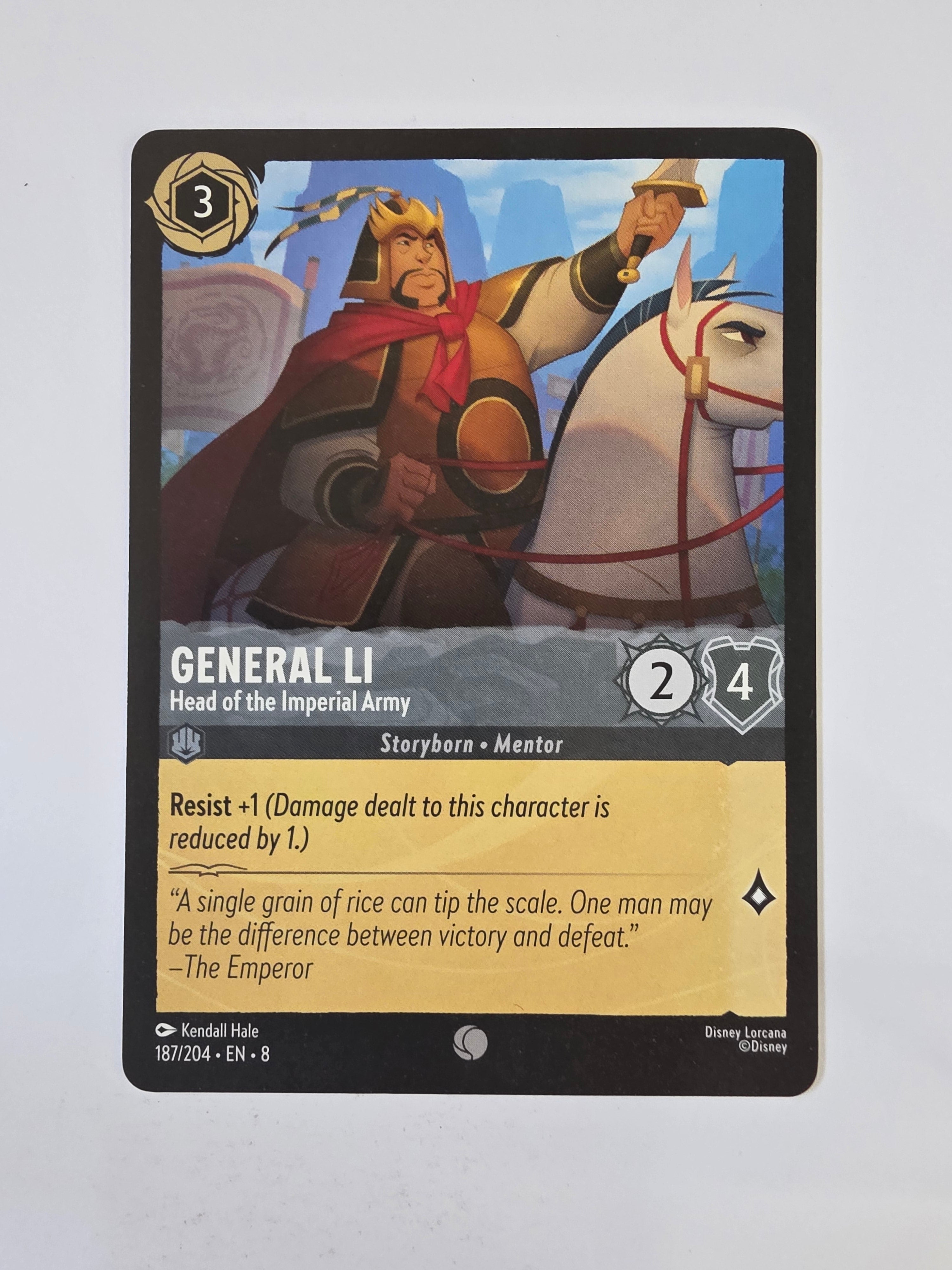 Disney Lorcana Reign of Jafar | General Li Head of the Imperial Army | #187 | Common