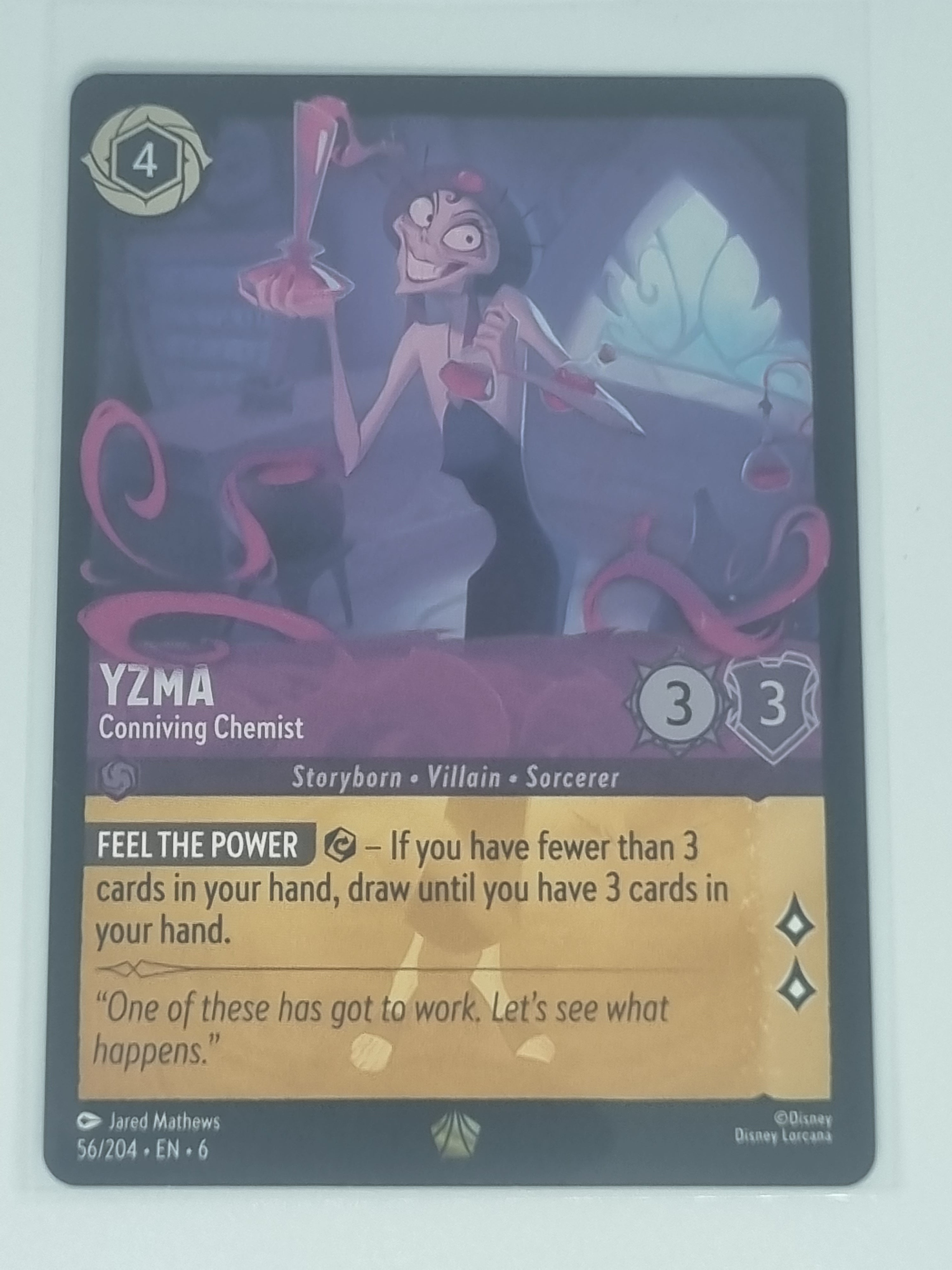 Lorcana Azurite Sea - COLDFOIL - Yzma - Conniving Scientist - #56/204 Legendary