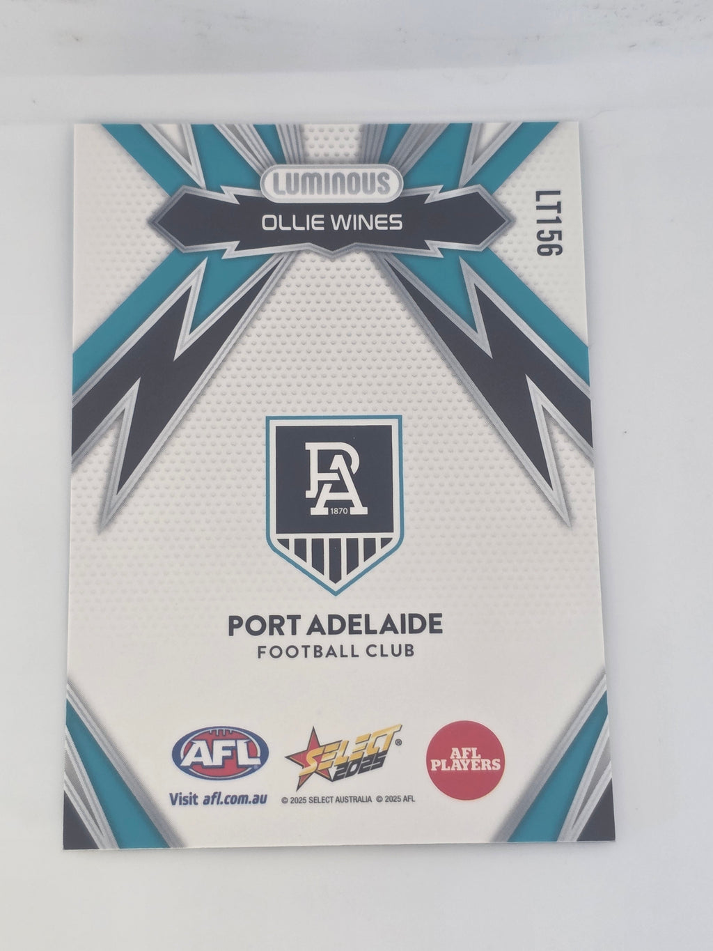 AFL Footy Stars 2025 | Luminous Thunderbolt | #LT156 | O. Wines | Port Adelaide