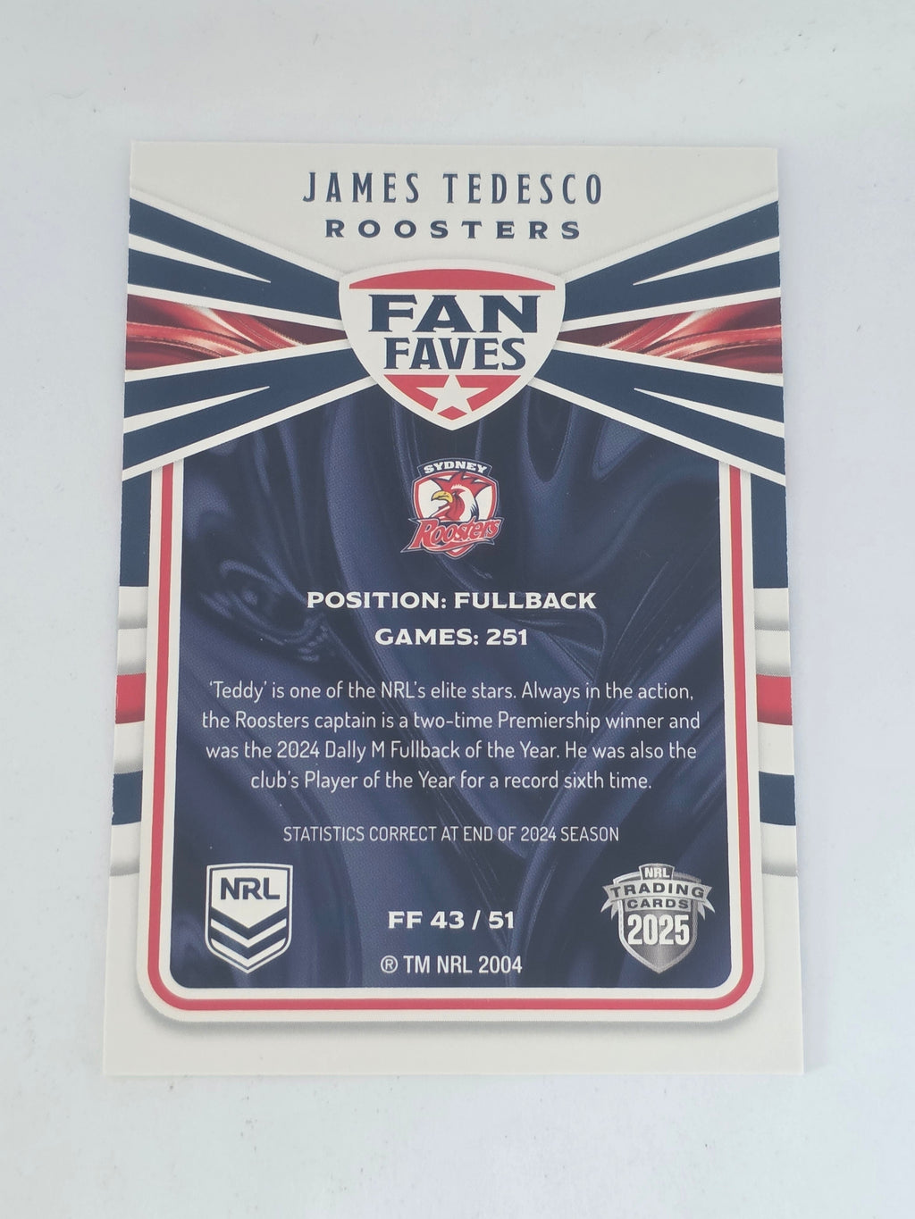 NRL 2025 Traders | Fan Favourites | #FF43 | James Tedesco | Roosters