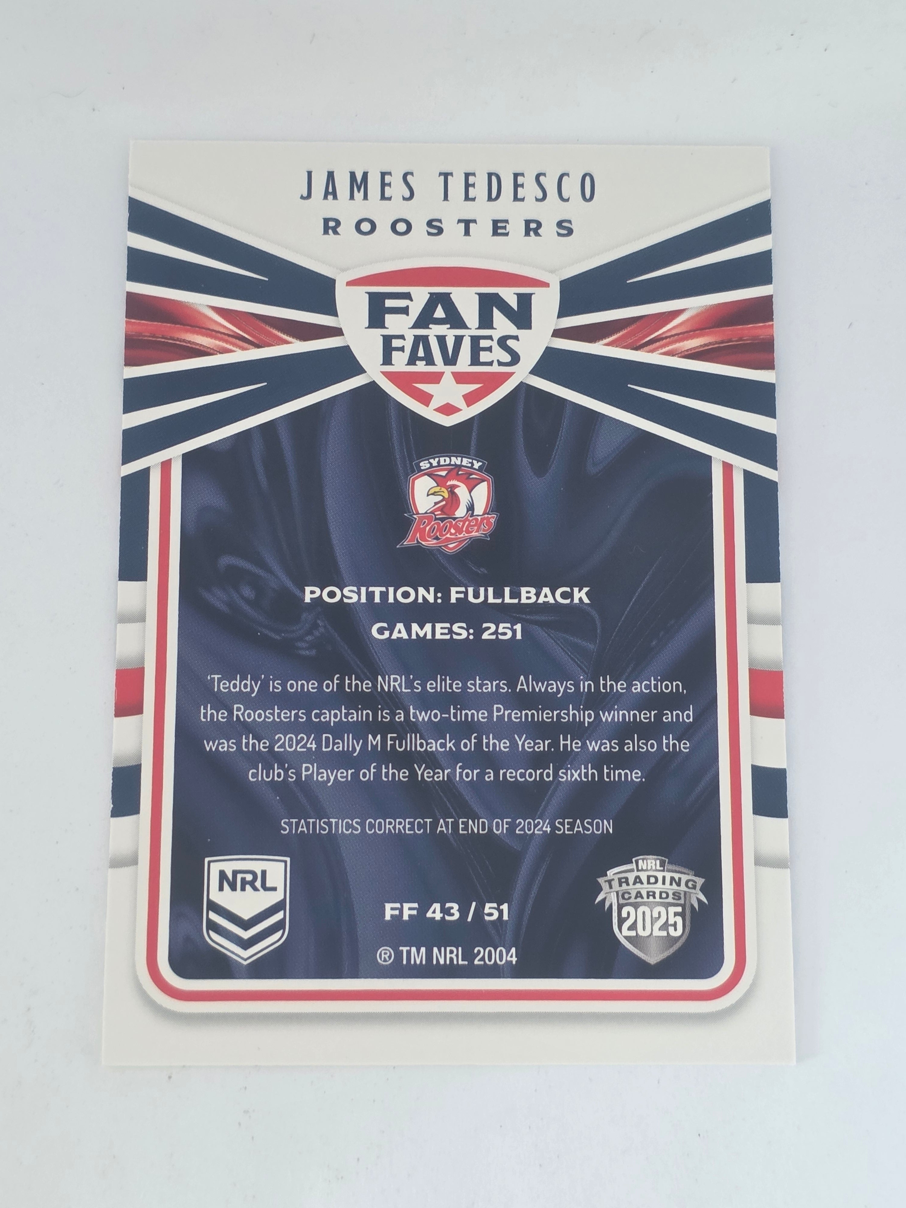 NRL 2025 Traders | Fan Favourites | #FF43 | James Tedesco | Roosters