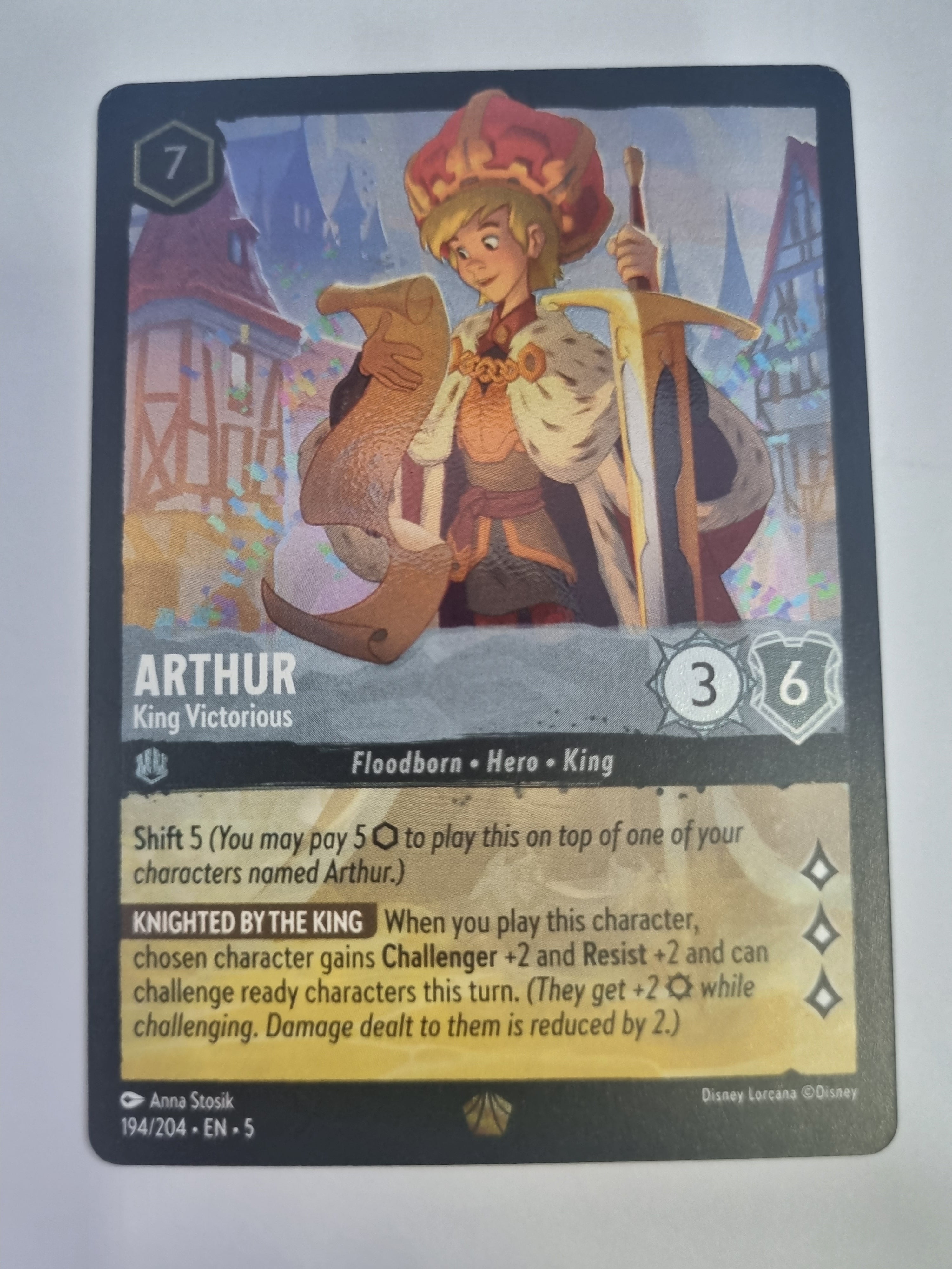 Shimmering Skies - Coldfoil - Arthur - King Victorious - 194/204 - Legendary