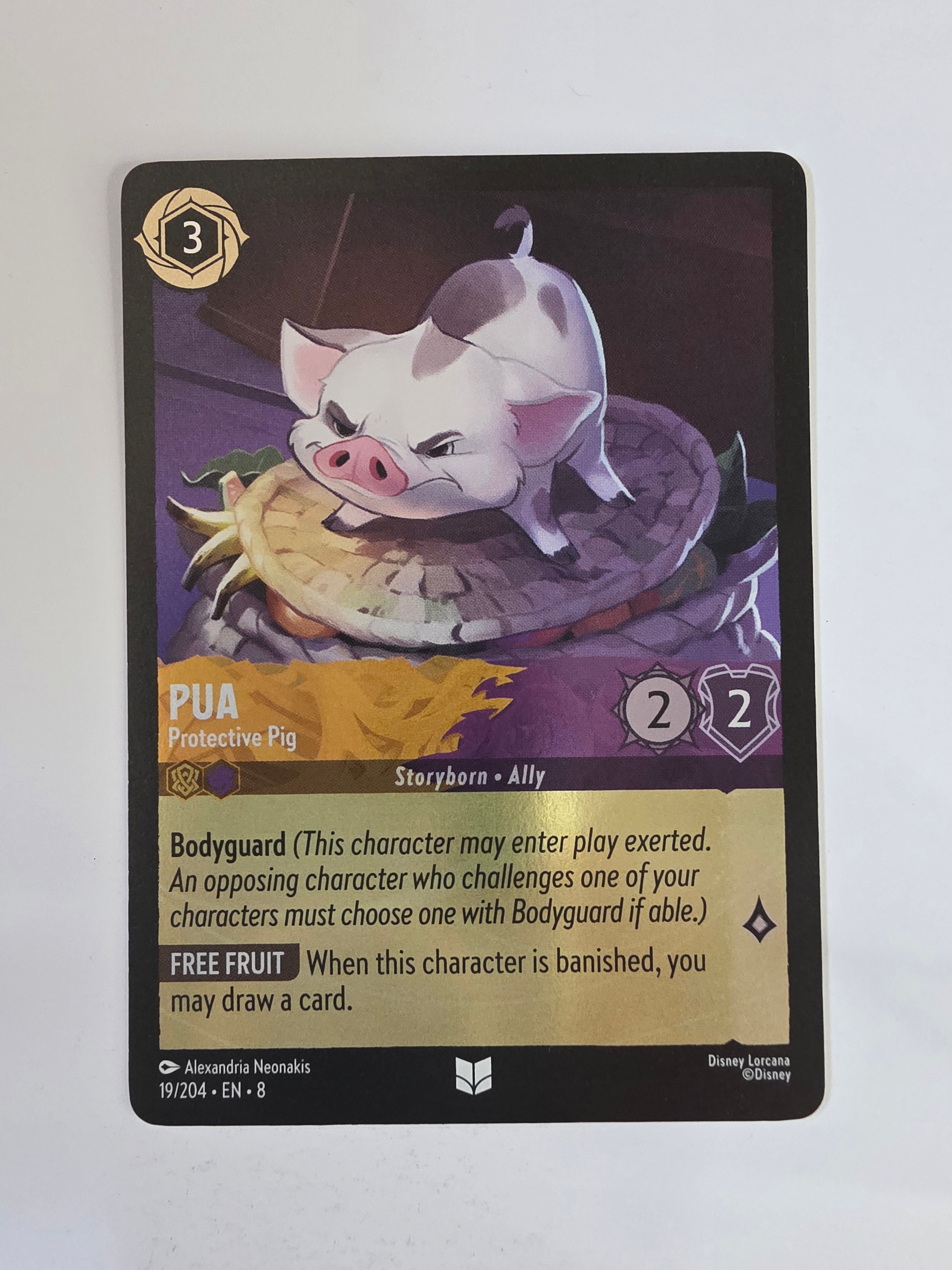 Disney Lorcana Reign of Jafar | Coldfoil | Pua Protective Pig | #019 | Uncommon