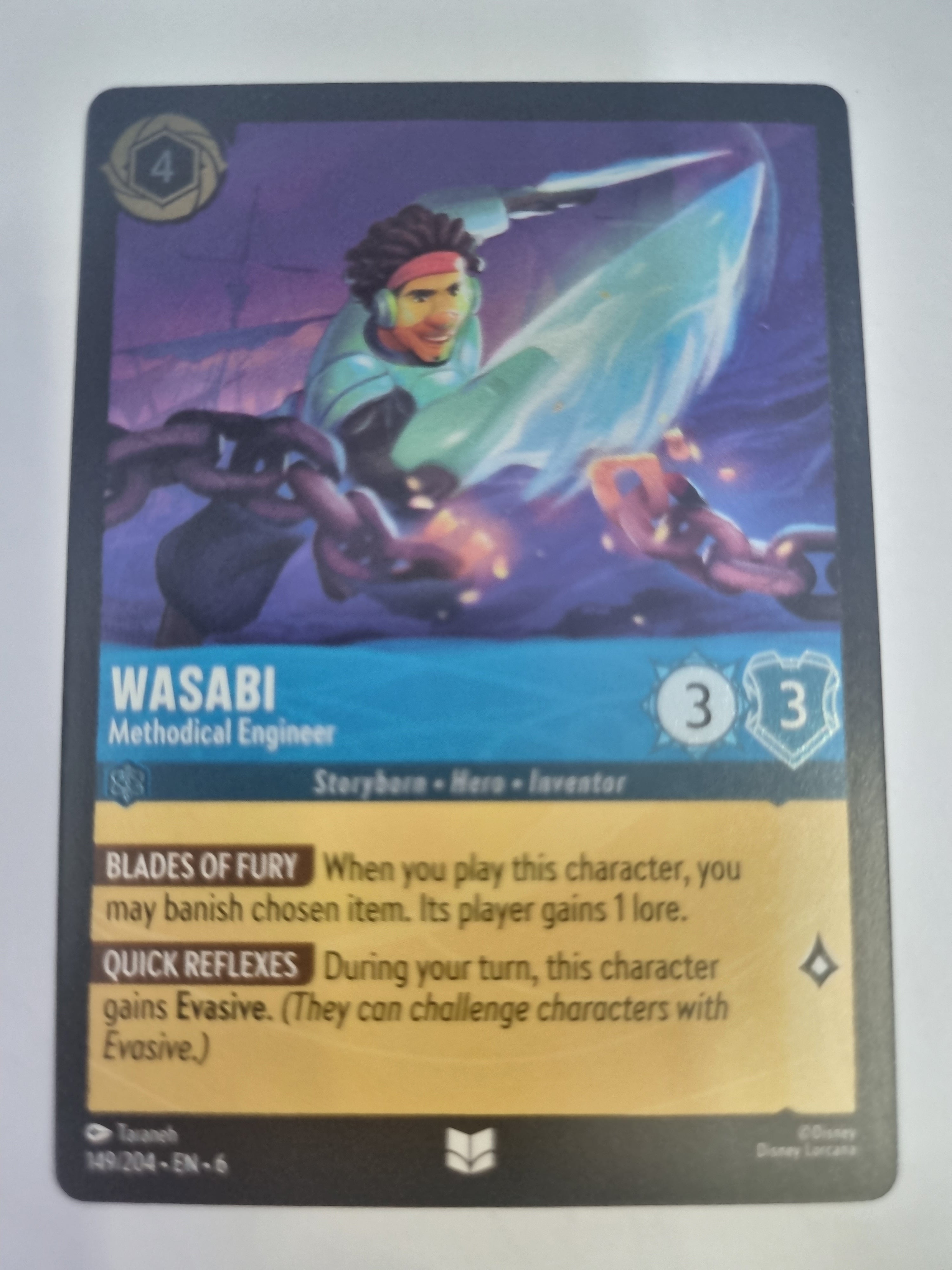 Lorcana Azurite Sea - COLDFOIL - Wasabi - Methodical Engineer #149/204 Uncommon