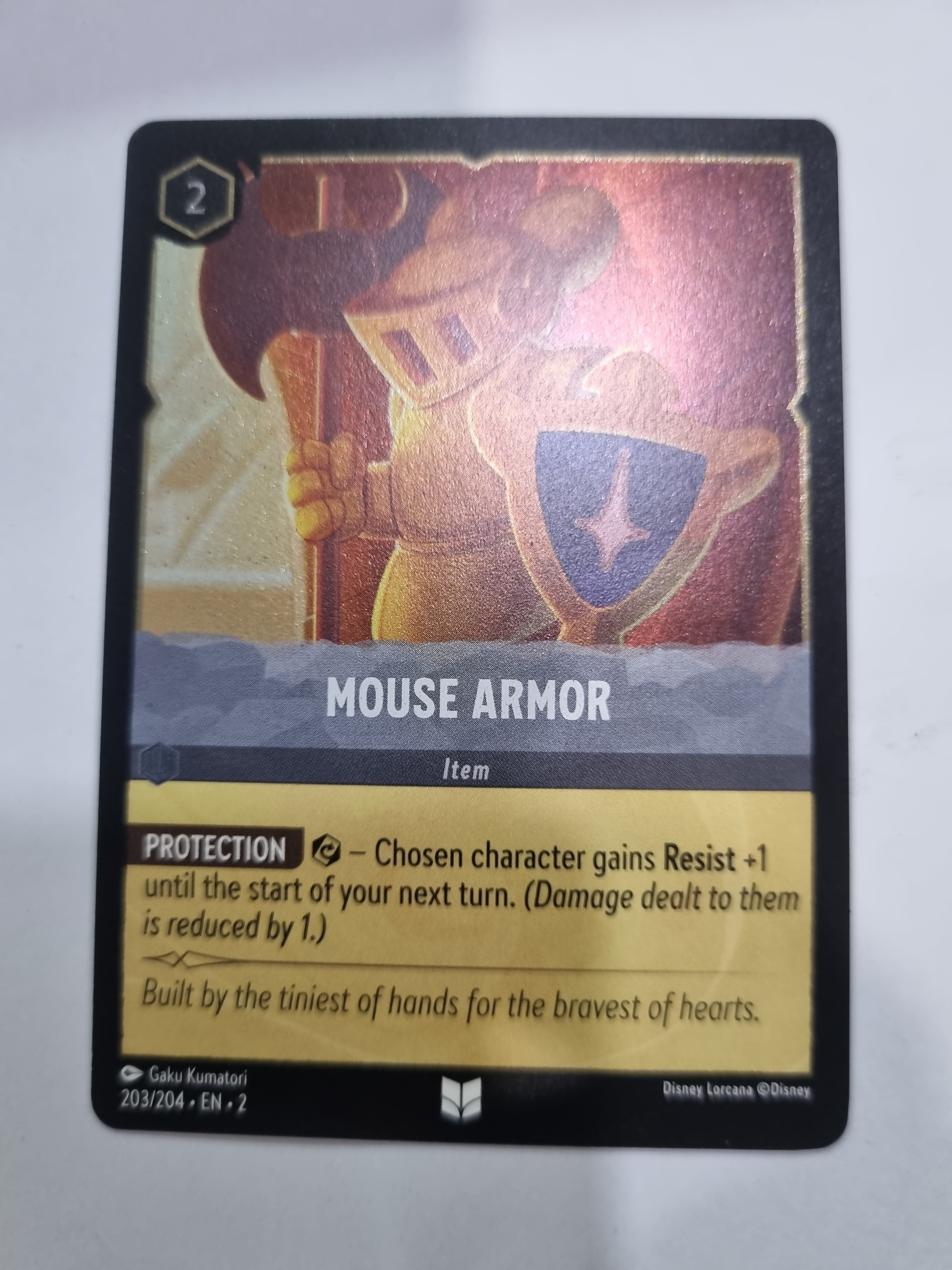 Lorcana - Floodborn - #203/204 - Coldfoil - Mouse Armor - Uncommon