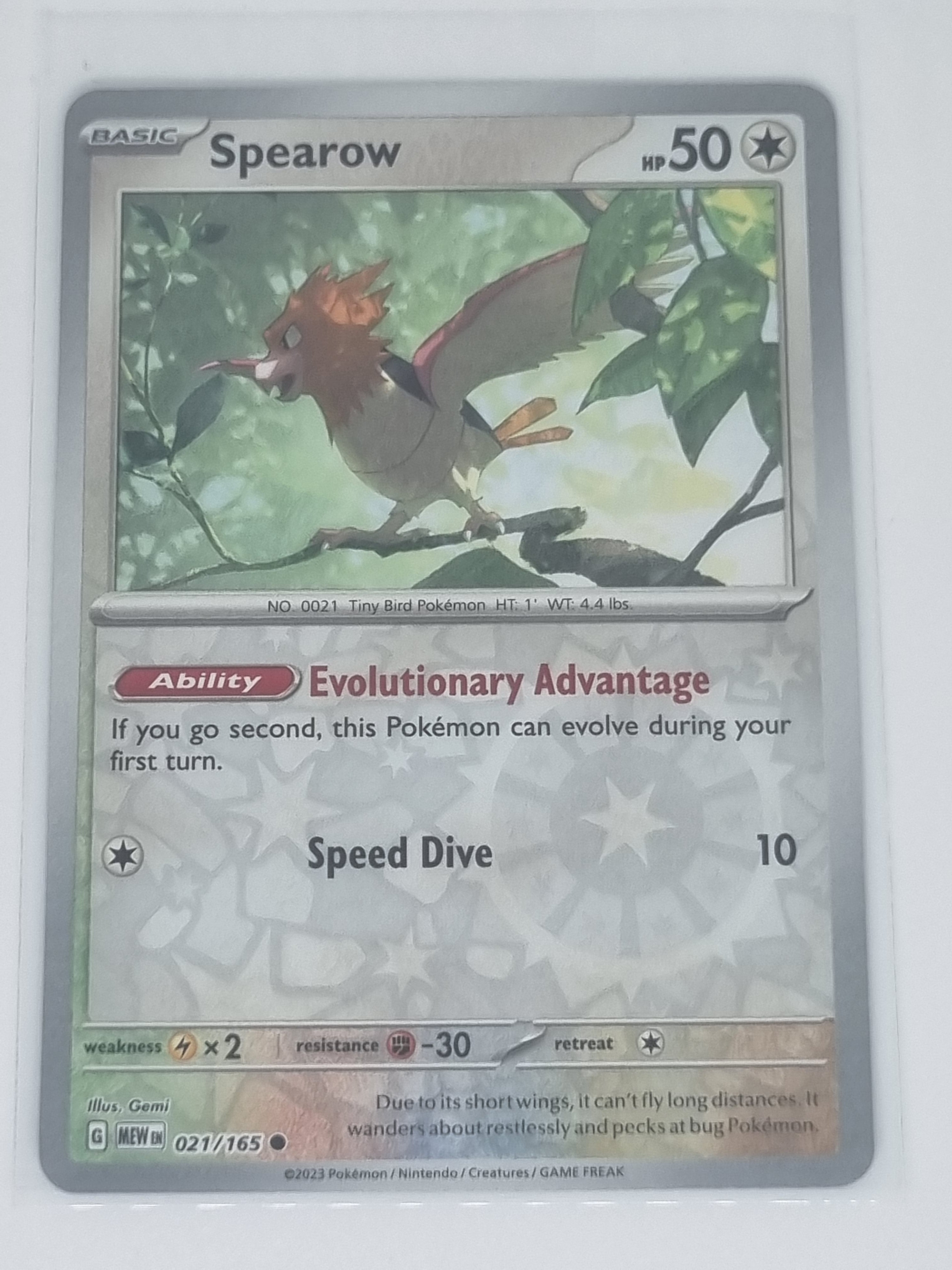 Pokemon TCG - Pokemon 151 - #021/165 - Reverse Holo - Spearow - Common