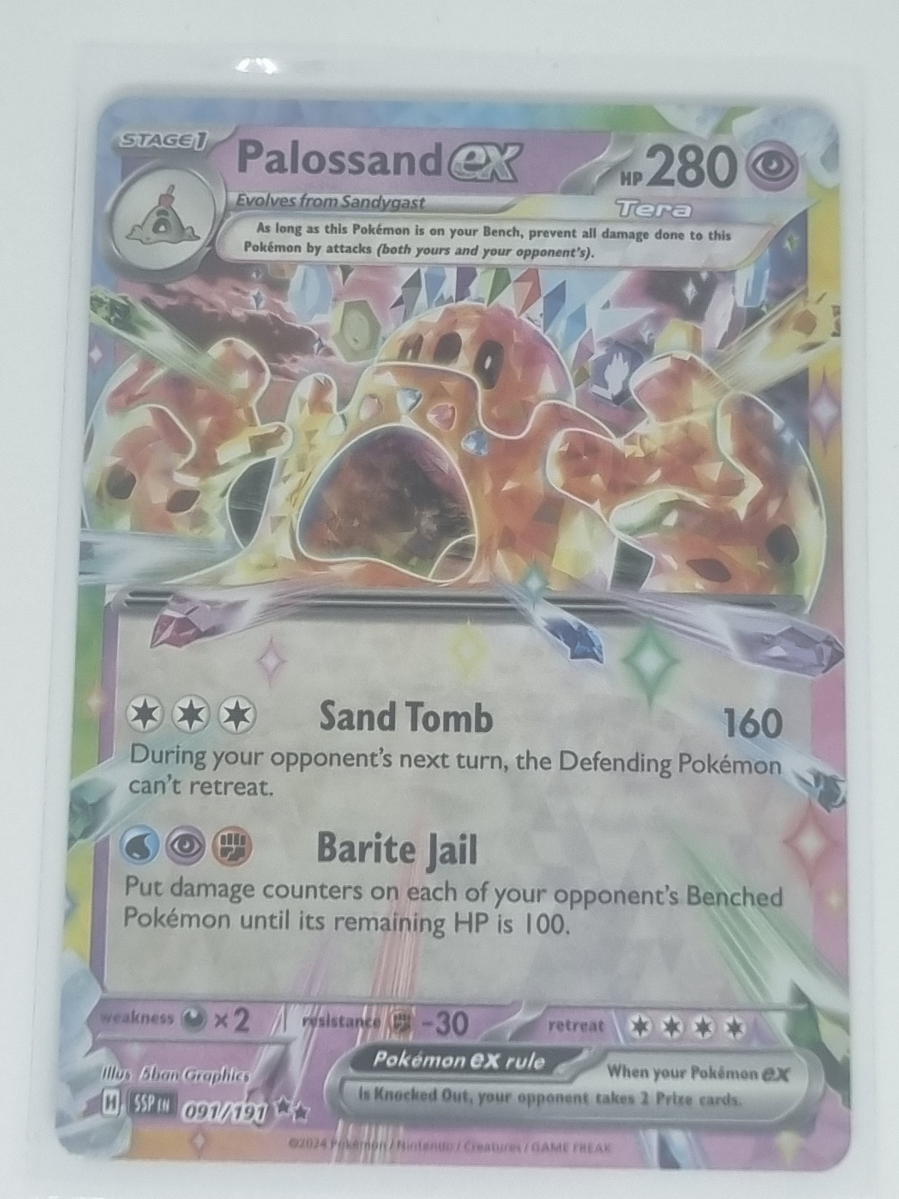 Pokemon TCG - Surging Sparks - #091/191 - Palossand EX - Double Rare