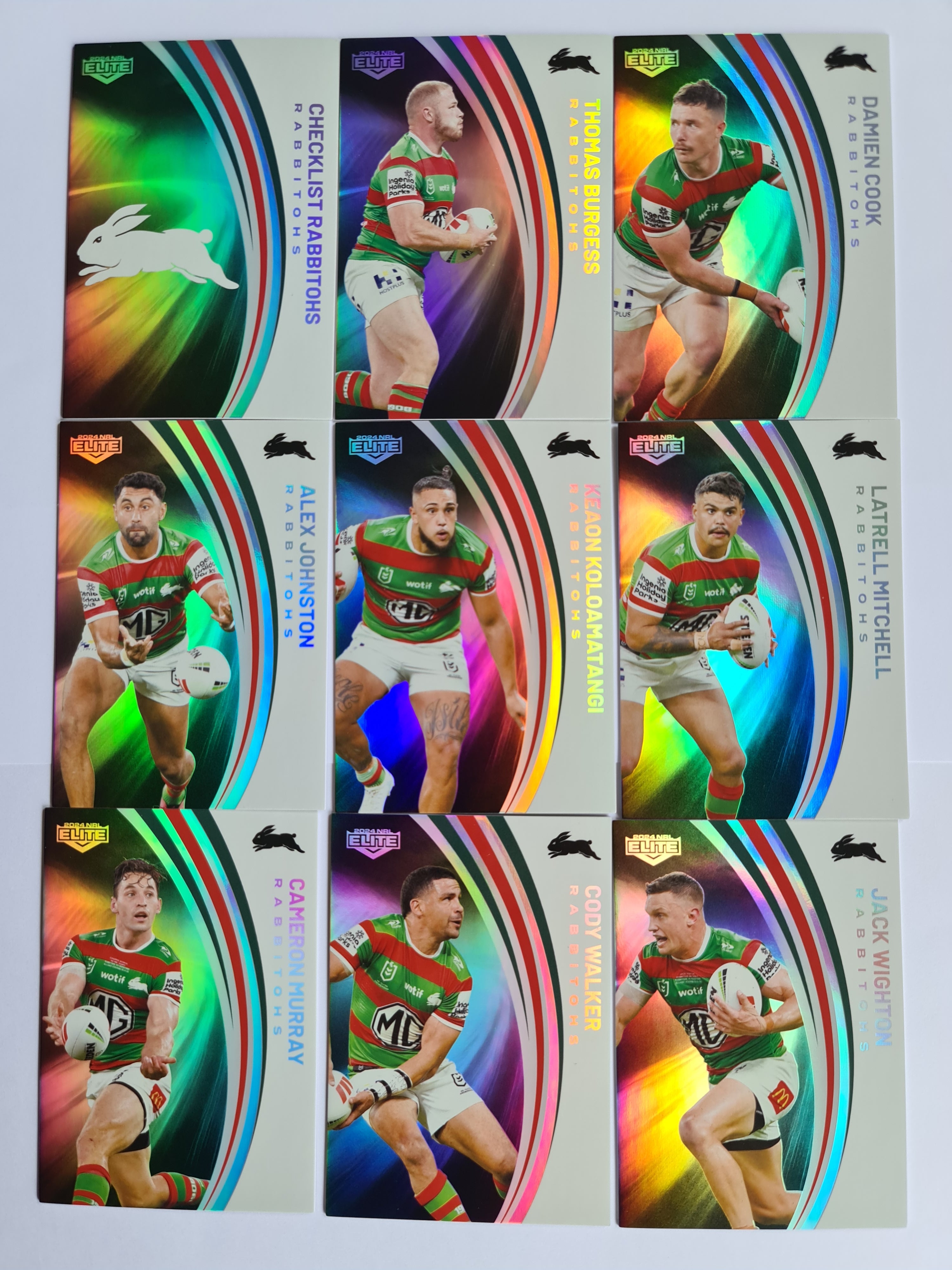2024 Elite NRL - Pearl Team Set 9 Cards-Rabbitohs
