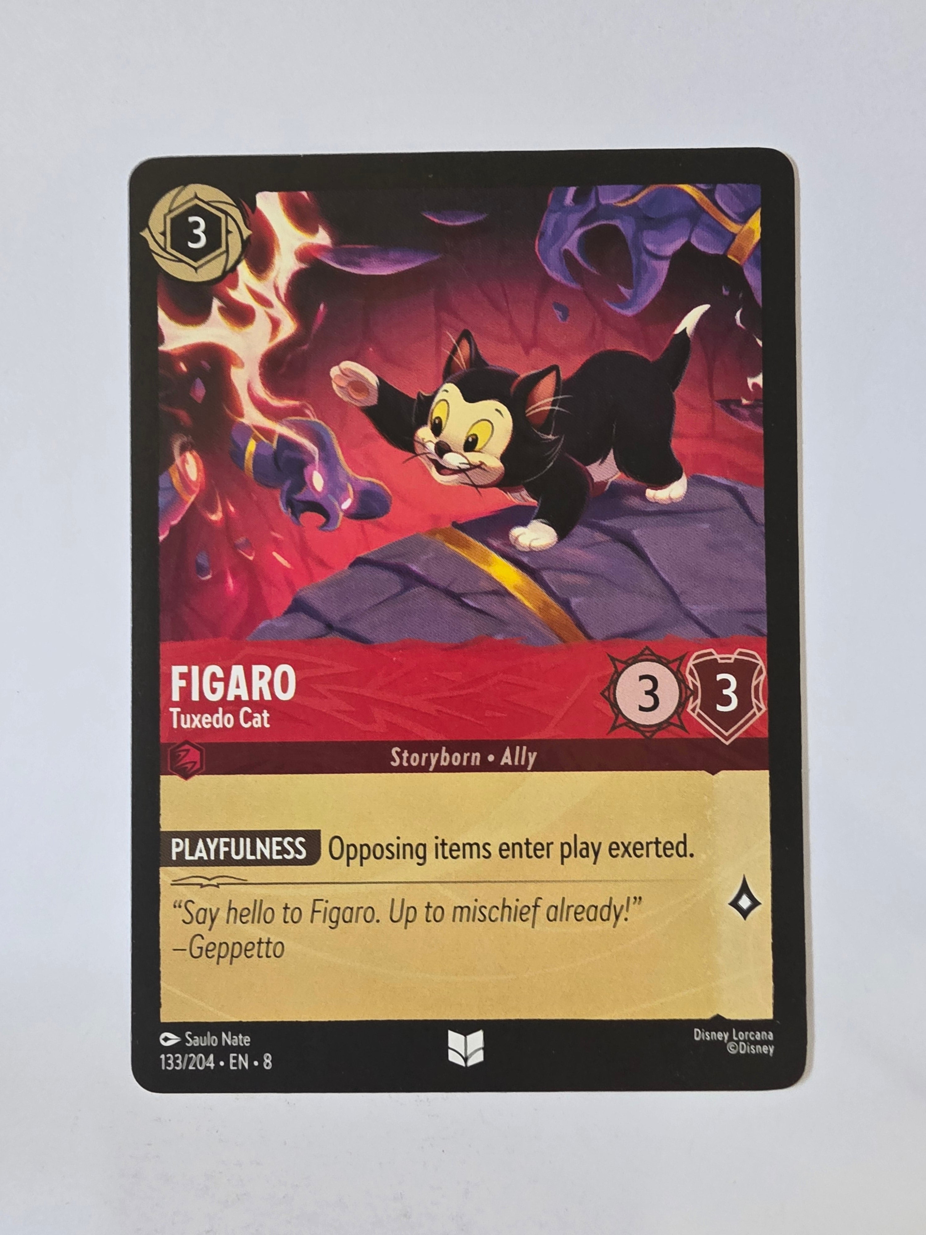 Disney Lorcana Reign of Jafar | Figaro Tuxedo Cat | #133 | Uncommon