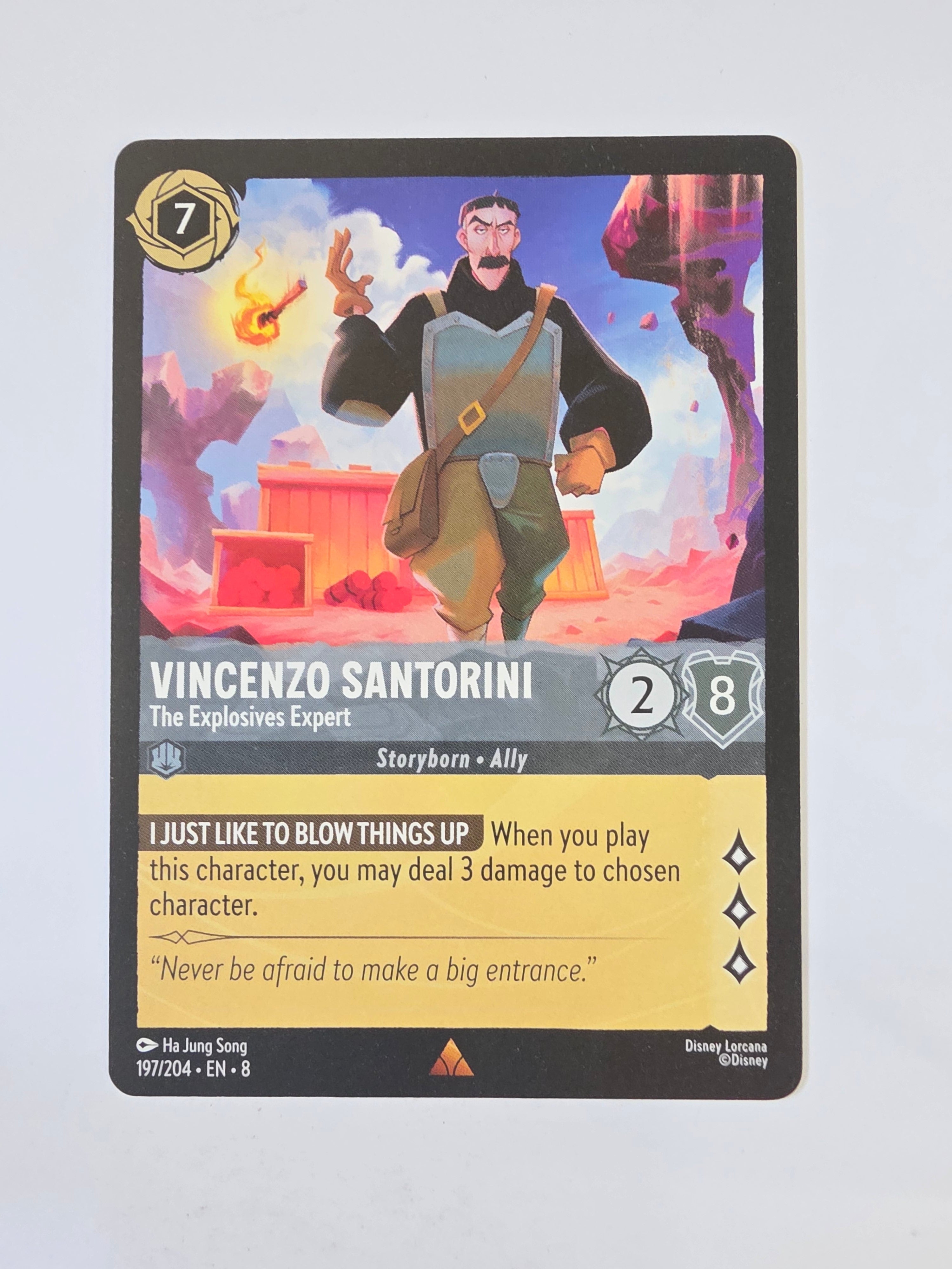 Disney Lorcana Reign of Jafar | Vincenzo Santorini The Explosives Expert | #197 | Rare