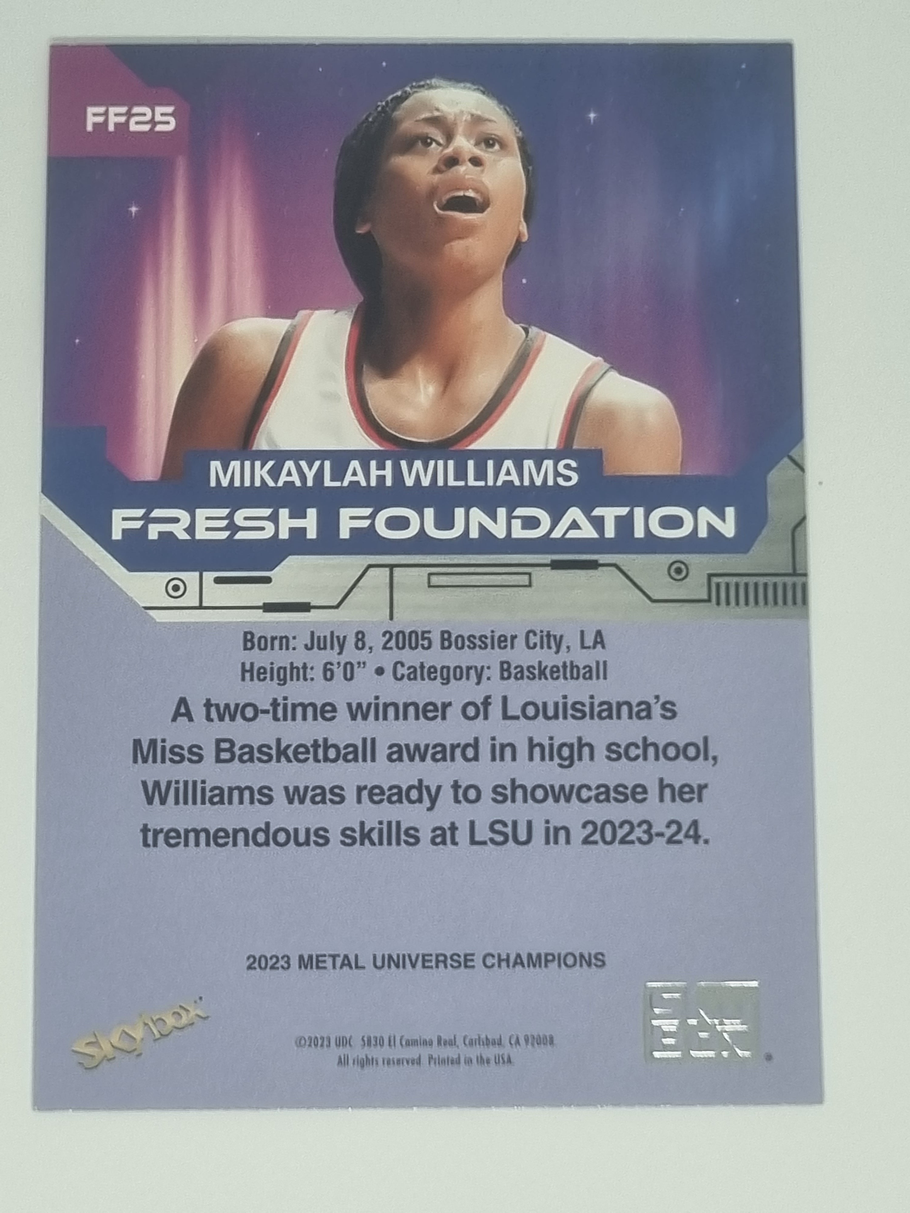 2023 Metal Universe Champions - Fresh Foundations - #FF25 - Mikaylah Williams