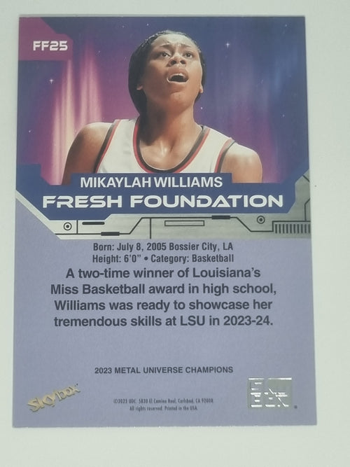 2023 Metal Universe Champions - Fresh Foundations - #FF25 - Mikaylah Williams
