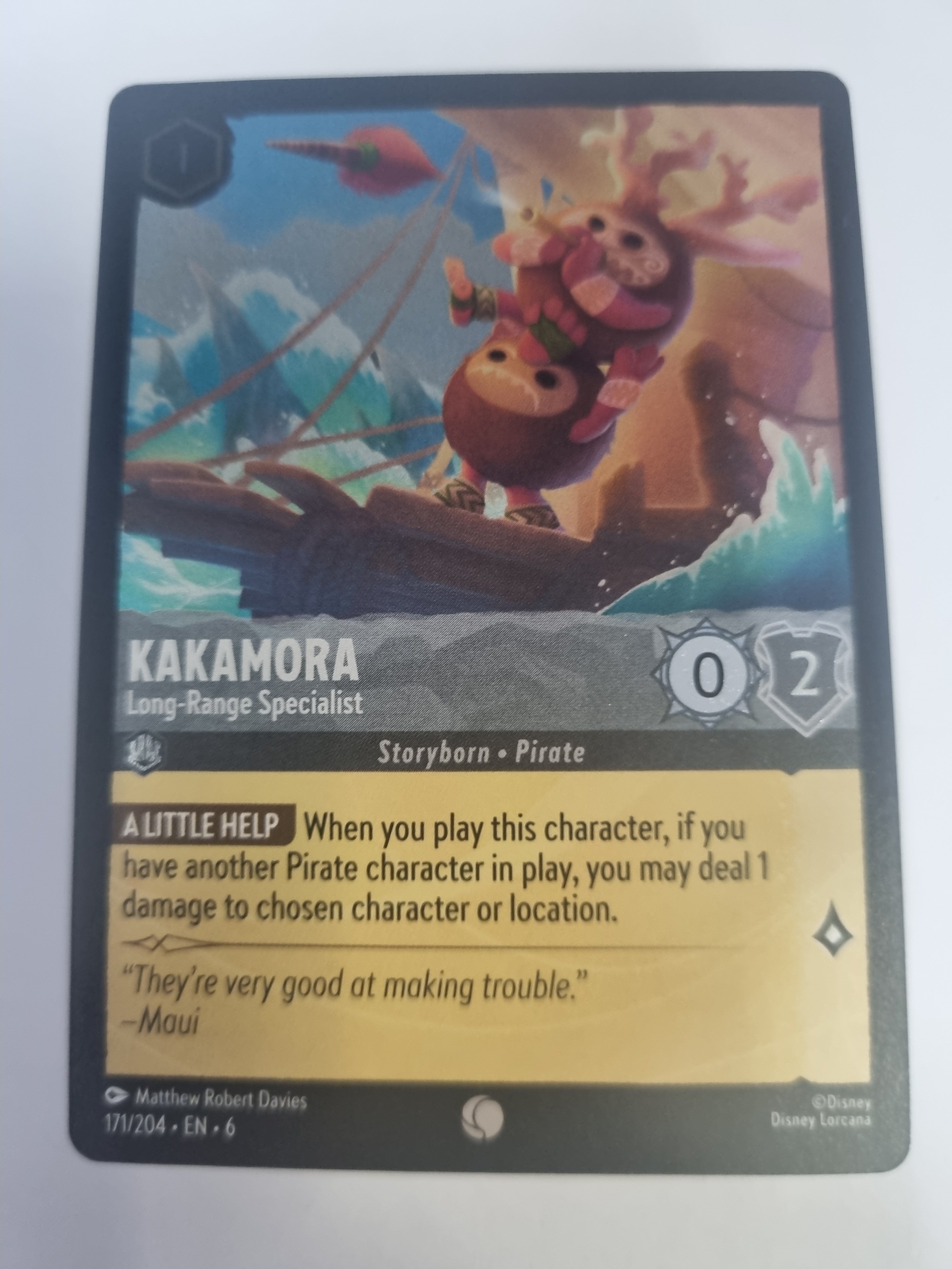 Lorcana Azurite Sea - COLDFOIL - Kakamora - Long-Range Specialist 171/204 Common